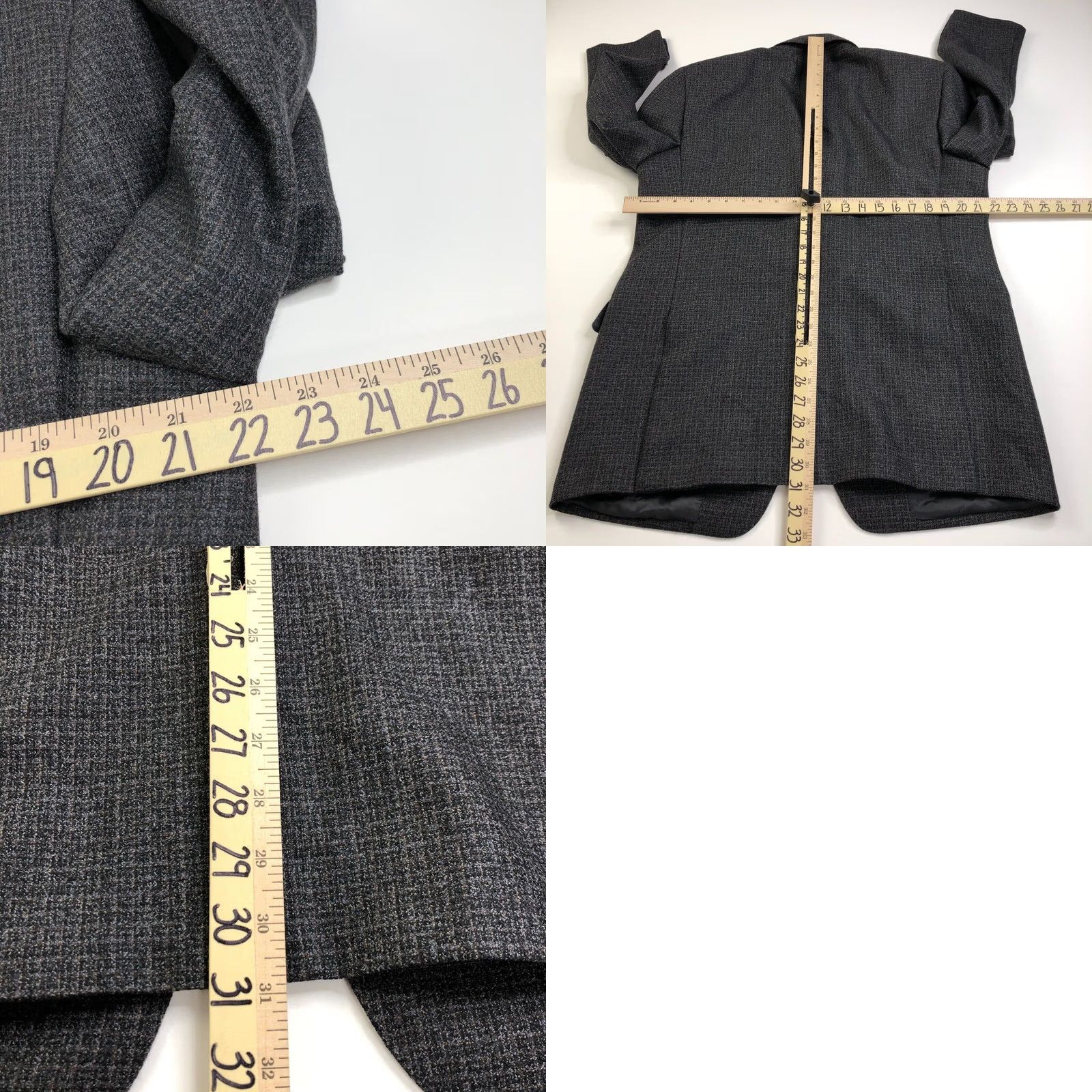 Canali Canali 52 100% Wool Three Button Sport Suit Coat Jacket Gray MINT AL 13320 Size 52R - 10 Thumbnail