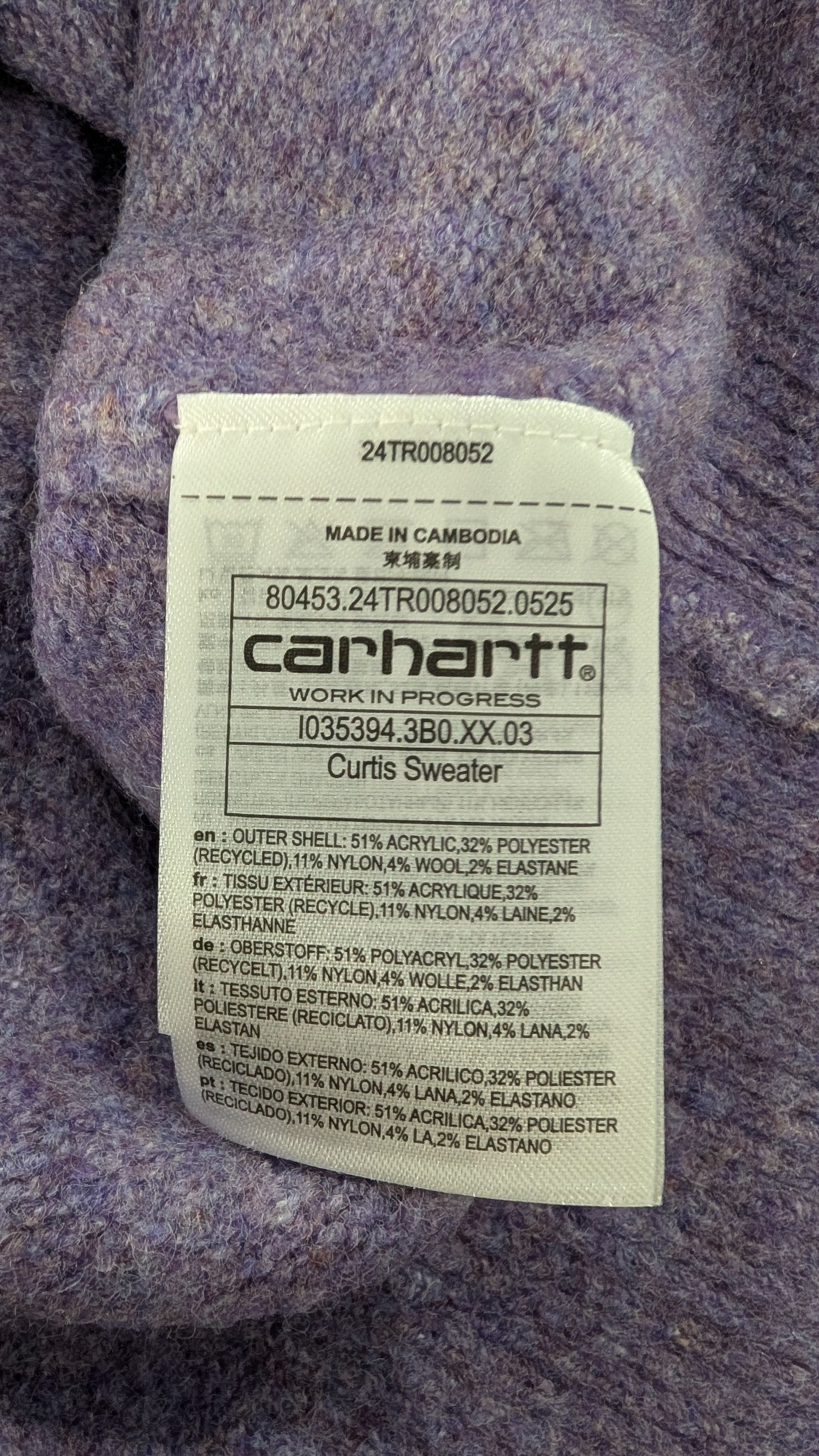 Carhartt Wip CARHARTT WIP Curtis Crewneck Tangled Phlox Purple Size XL Size US XL / EU 56 / 4 - 4 Thumbnail