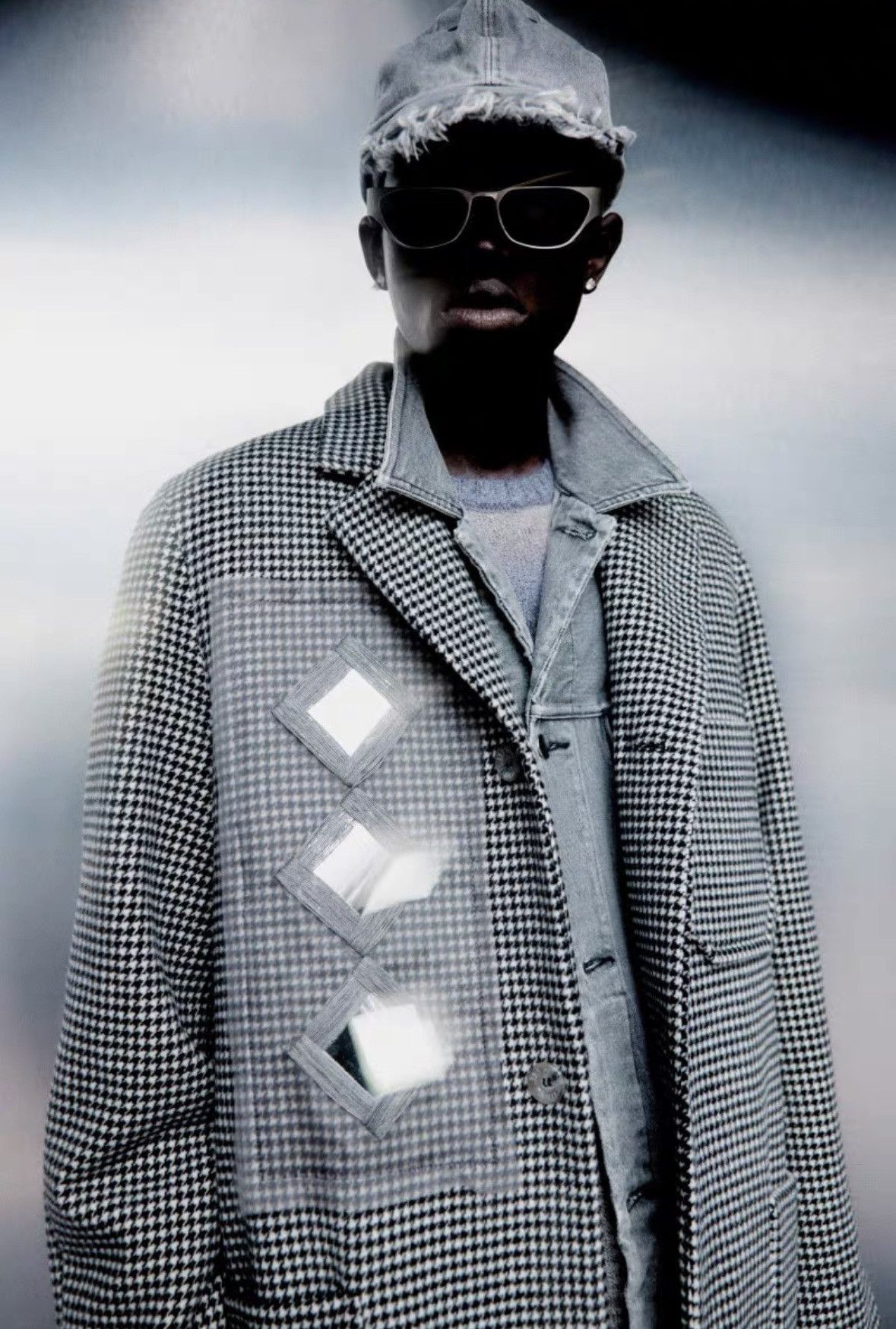 Song For The Mute Song for the mute 22.2 Houndstooth Wool Coat Size US M / EU 48-50 / 2 - 2 Thumbnail