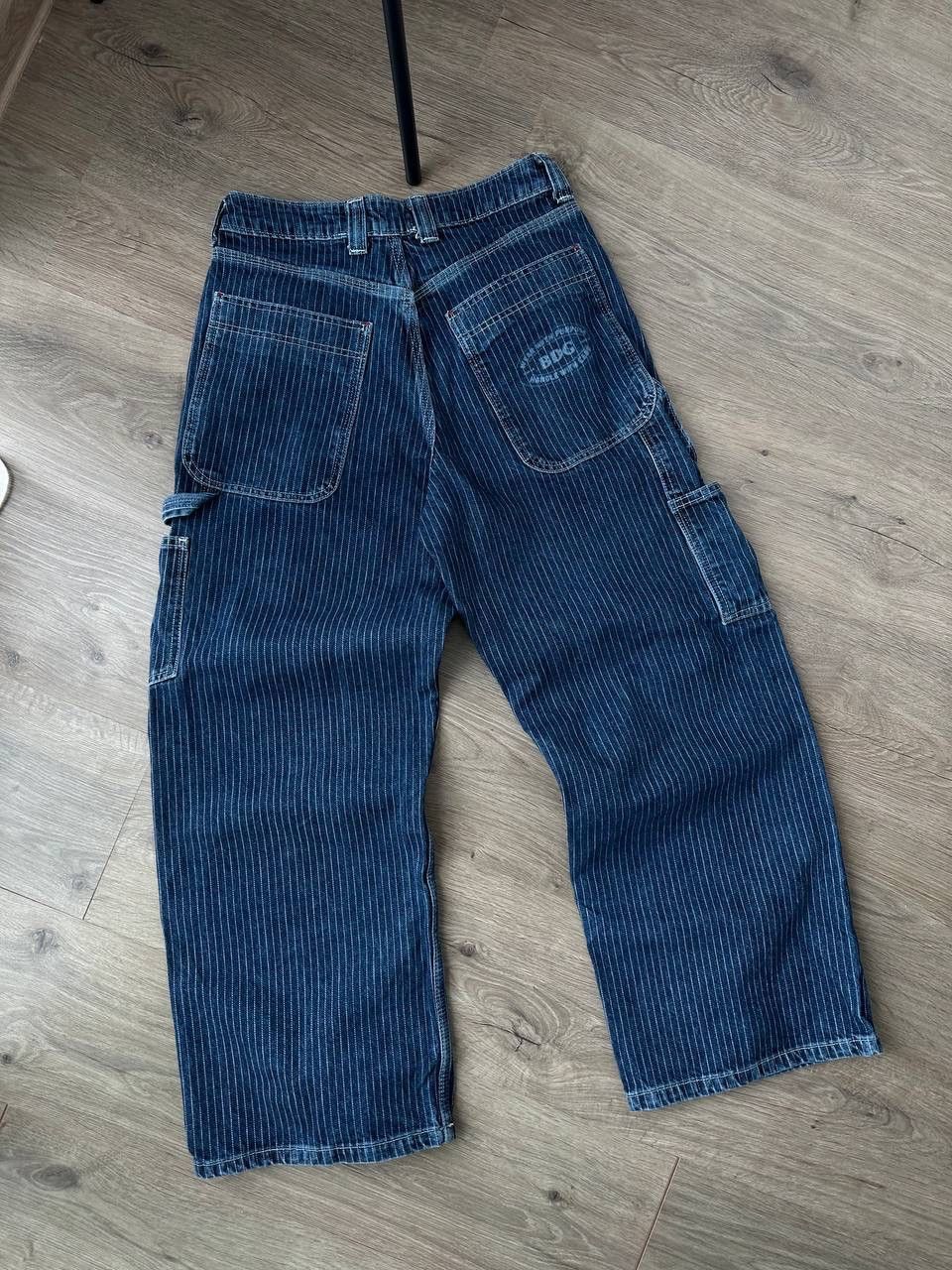 Japanese Brand × Vintage Vintage BDC Blue Baggy Carpenter Striped Pants Size US 32 / EU 48 - 10 Thumbnail