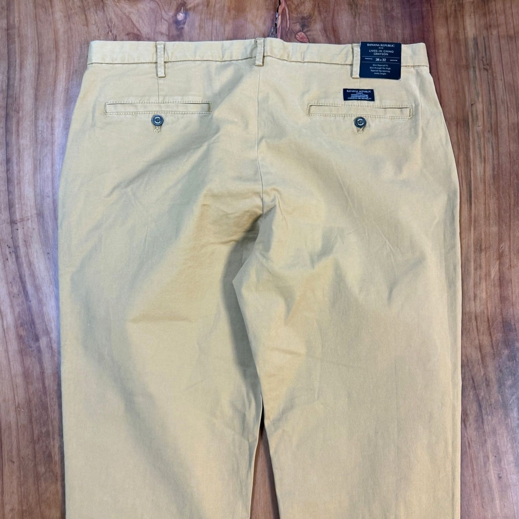 Banana Republic Banana Republic Mens Pants Chino Straight Leg 5-Pocket 32 Regular Beige C3-12 Size US 32 / EU 48 - 7 Thumbnail