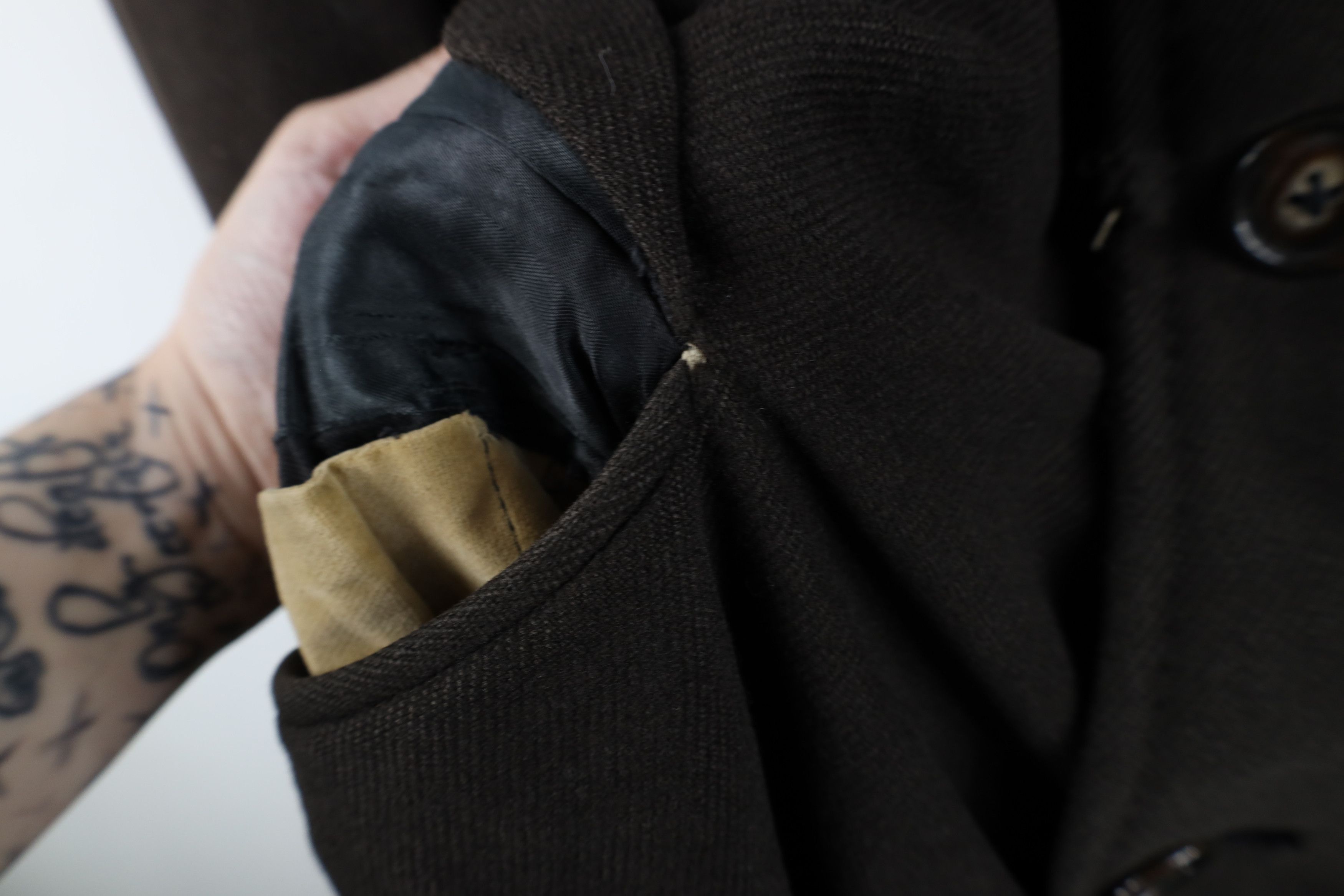 Vintage Vintage 60s Rockabilly Cashmere Overcoat Jacket Brown USA Size US XXL / EU 58 / 5 - 7 Thumbnail