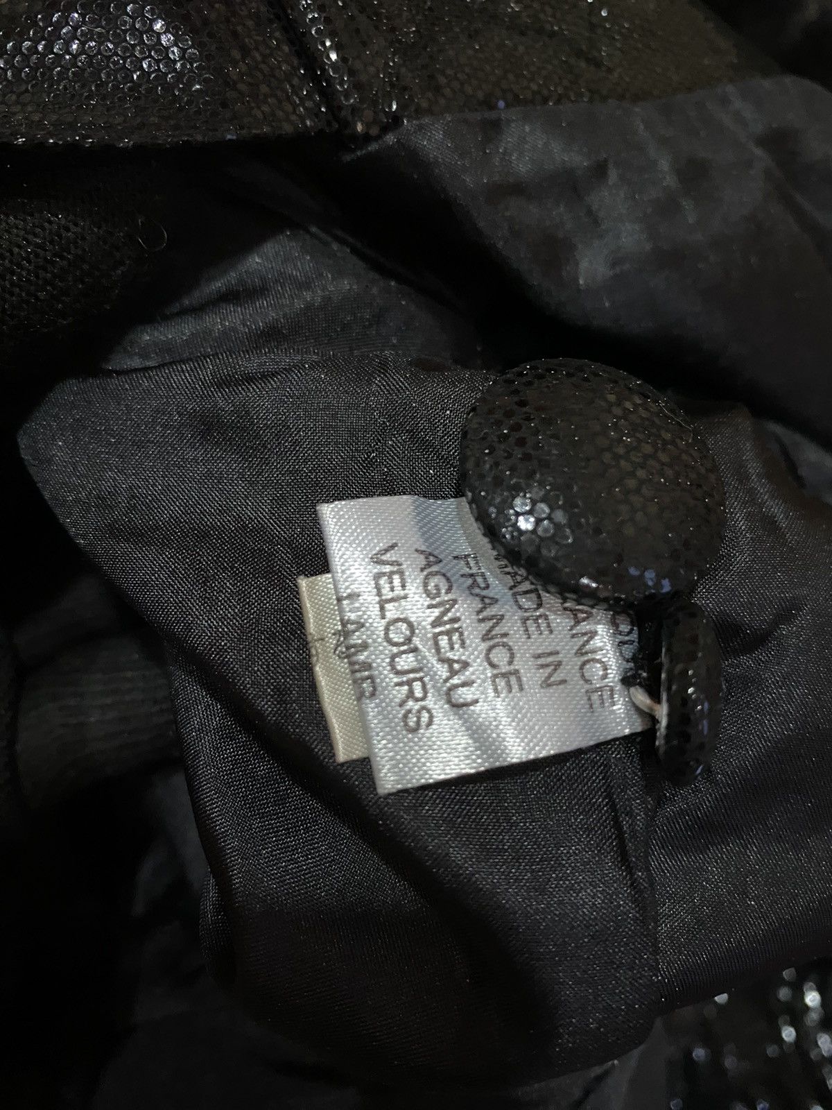 Japanese Brand Rare Megumi Nō Black Sequin Blazer – Vintage French Lambskin Size M / US 6-8 / IT 42-44 - 8 Thumbnail