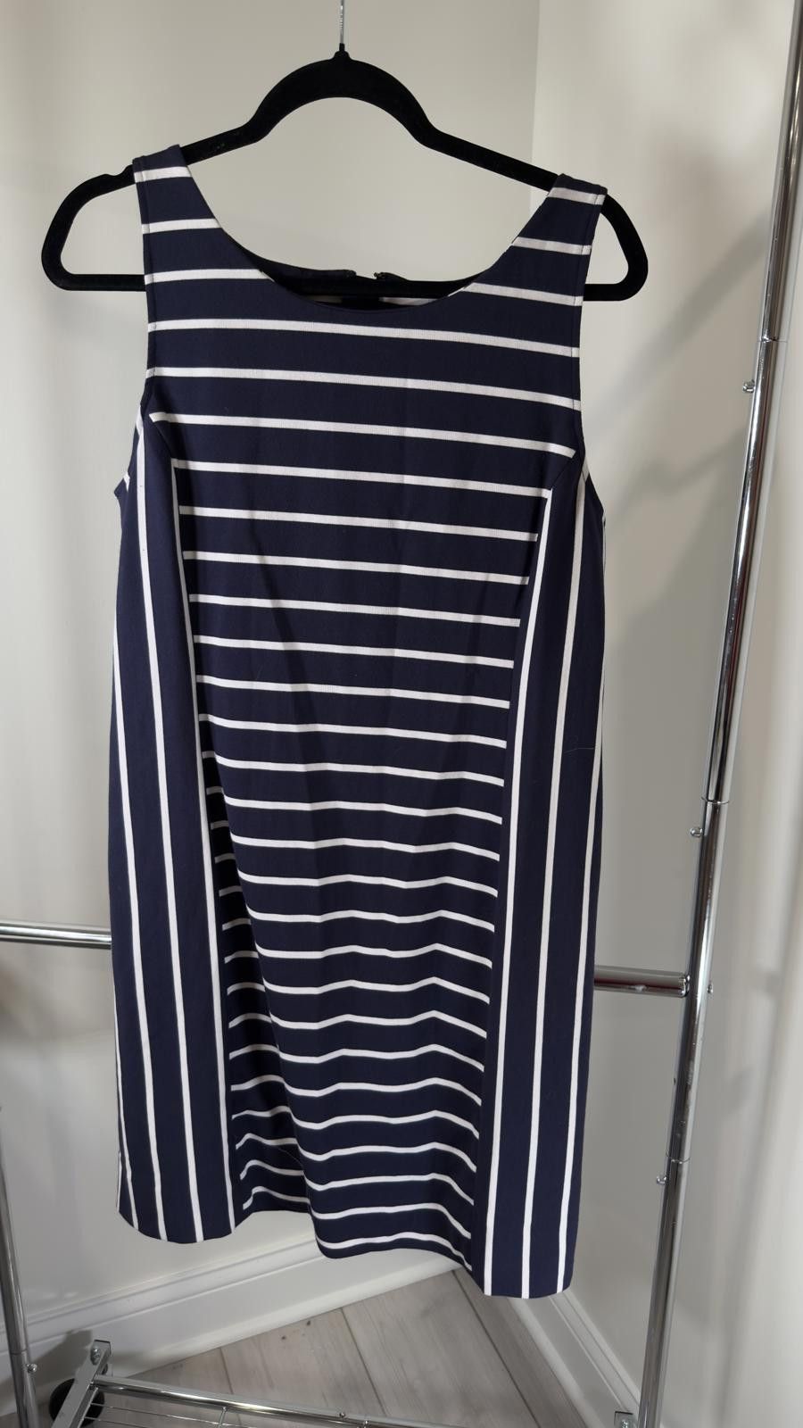 Banana Republic Chic Navy Striped Dress by Banana Republic - Size 16 Size XXL / US 16-18 / IT 52-54 - 1 Thumbnail