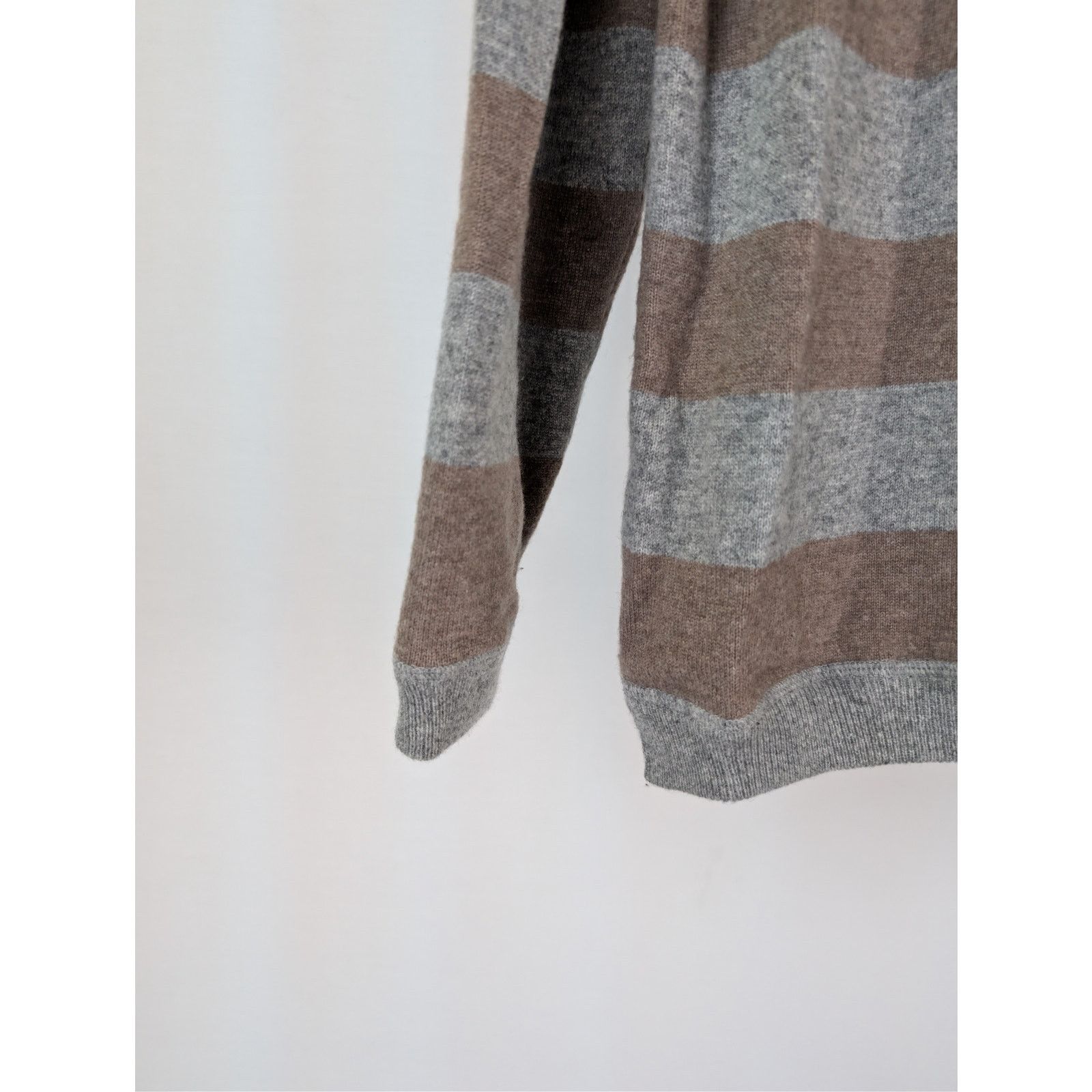Brunello Cucinelli o1rshd1 CC20 Long Sleeve Striped Polo Shirt in Multicolor Size US M / EU 48-50 / 2 - 14 Thumbnail