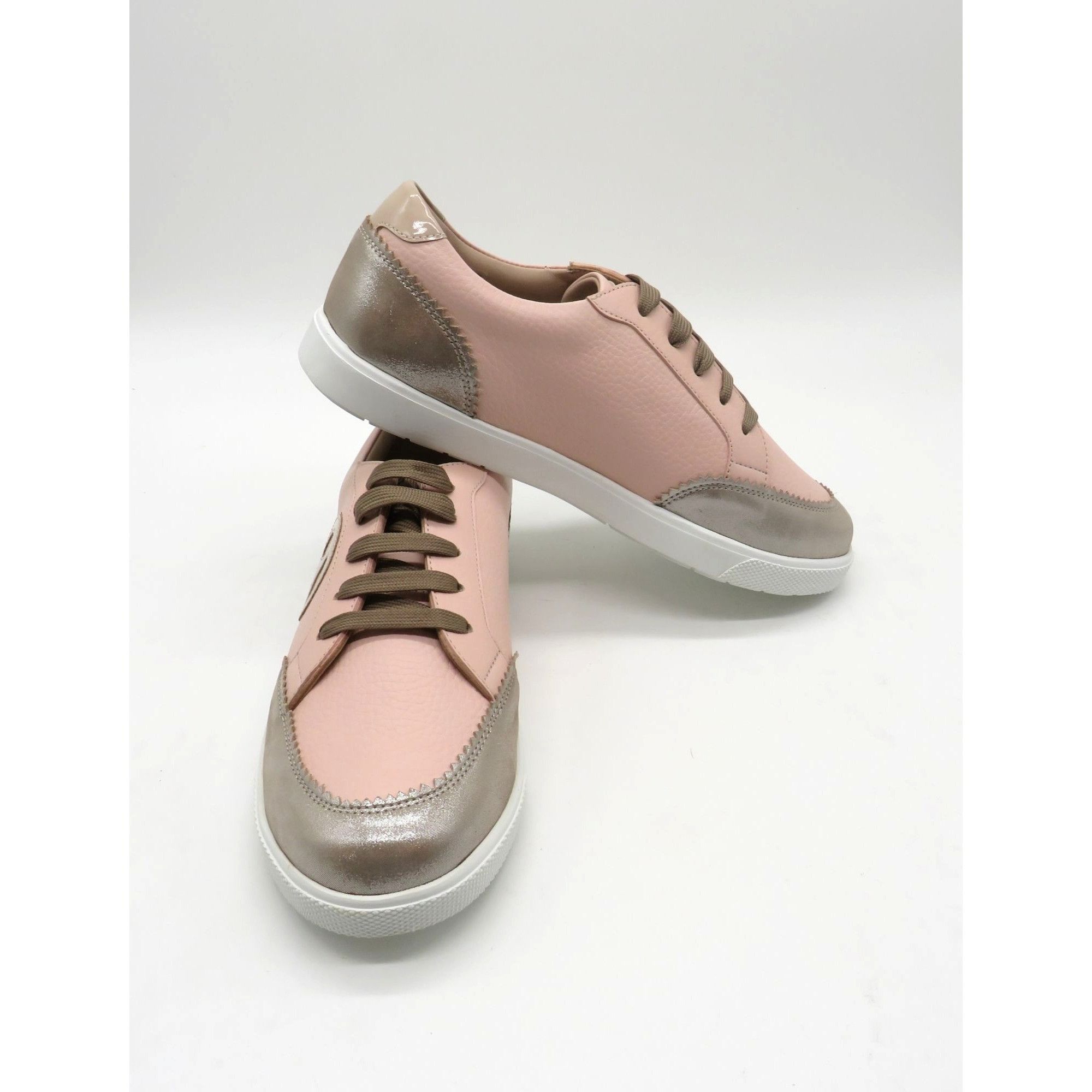 Other Elephantito Girls Pink European Leather Sneakers US 5 Peace Size US 5 / IT 35 - 4 Thumbnail