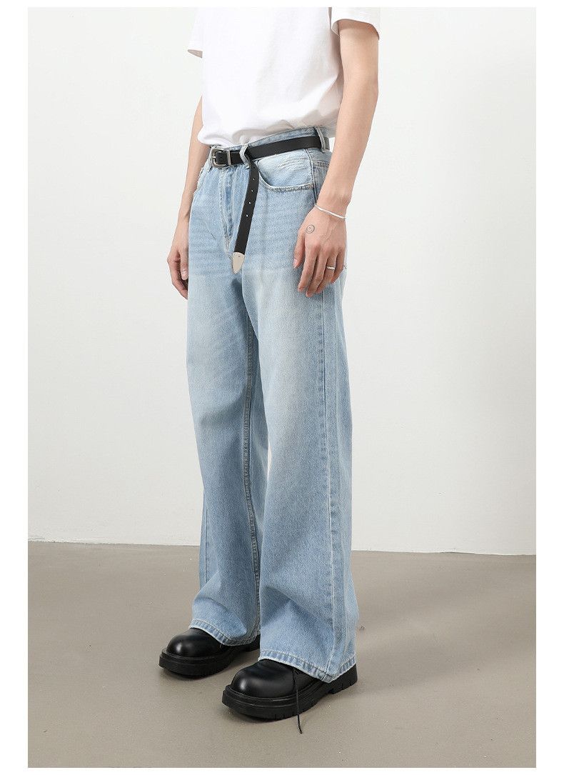 Japanese Brand Men's Japanese Retro Straight Street Classic Washed Jeans Size US 32 / EU 48 - 4 Thumbnail