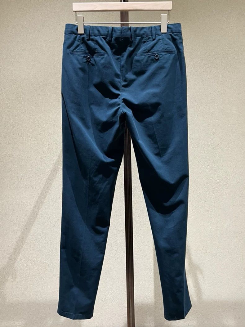 Loro Piana LORO PIANA Petroleum blue cotton elastic casual pants Size US 32 / EU 48 - 5 Thumbnail