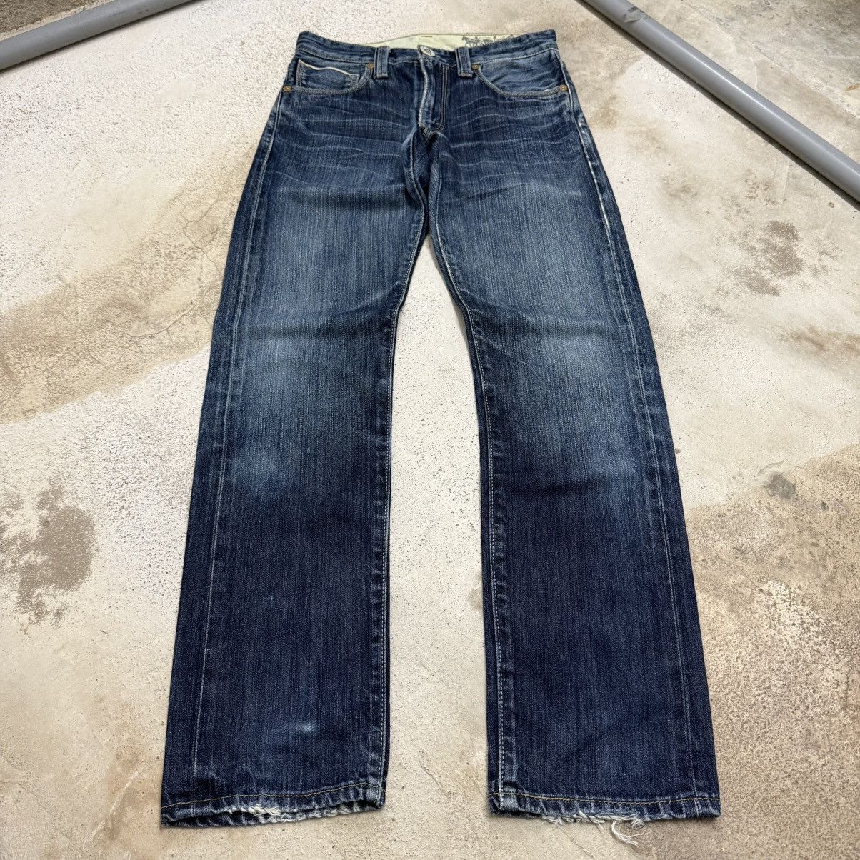Levi's Levis 505 Selvedge Slim Straight Distressed Denim Pants Size US 28 / EU 44 - 4 Thumbnail