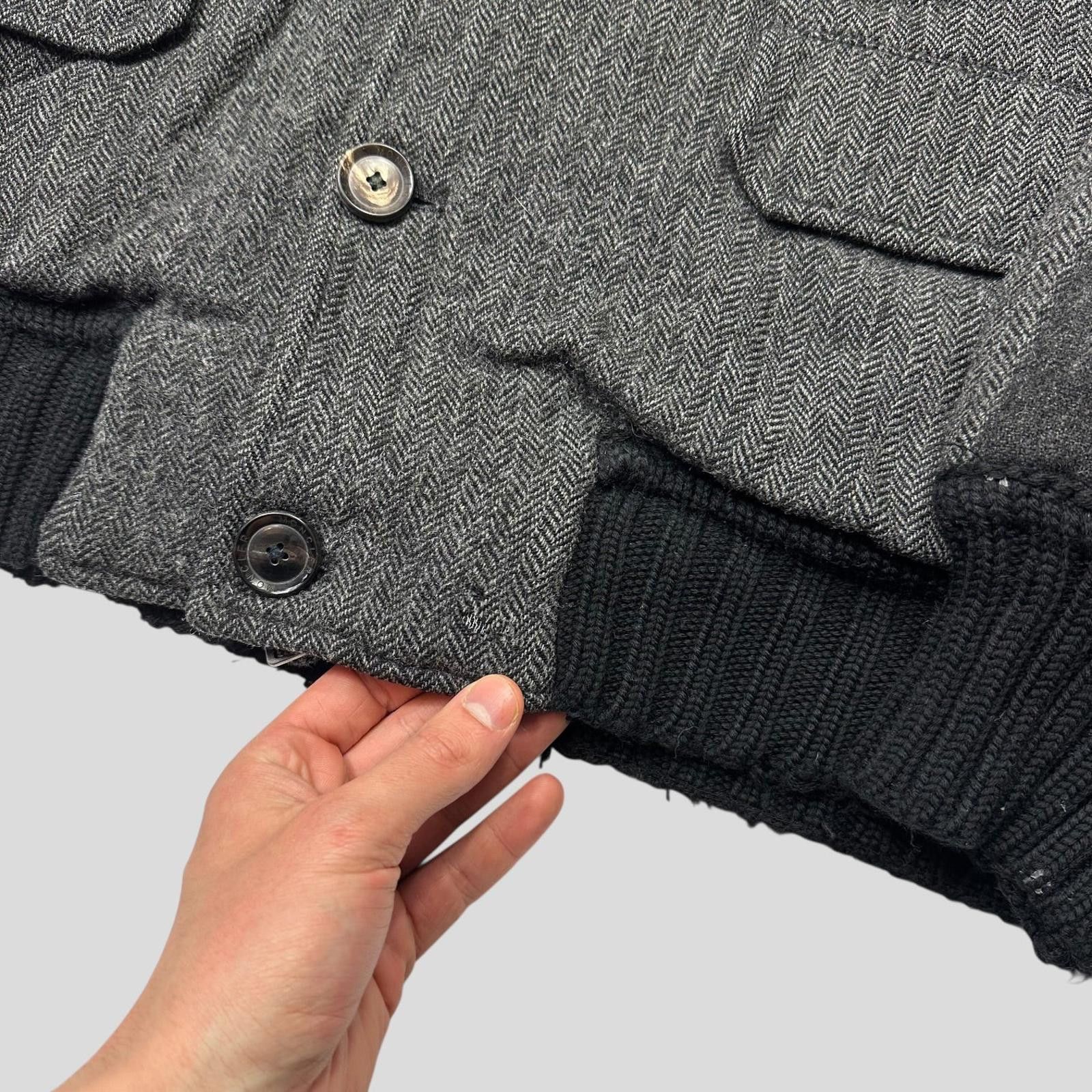 Moncler Moncler 00’s Herringbone Wool Down Detachable Fur Jacket - L Size US L / EU 52-54 / 3 - 9 Thumbnail