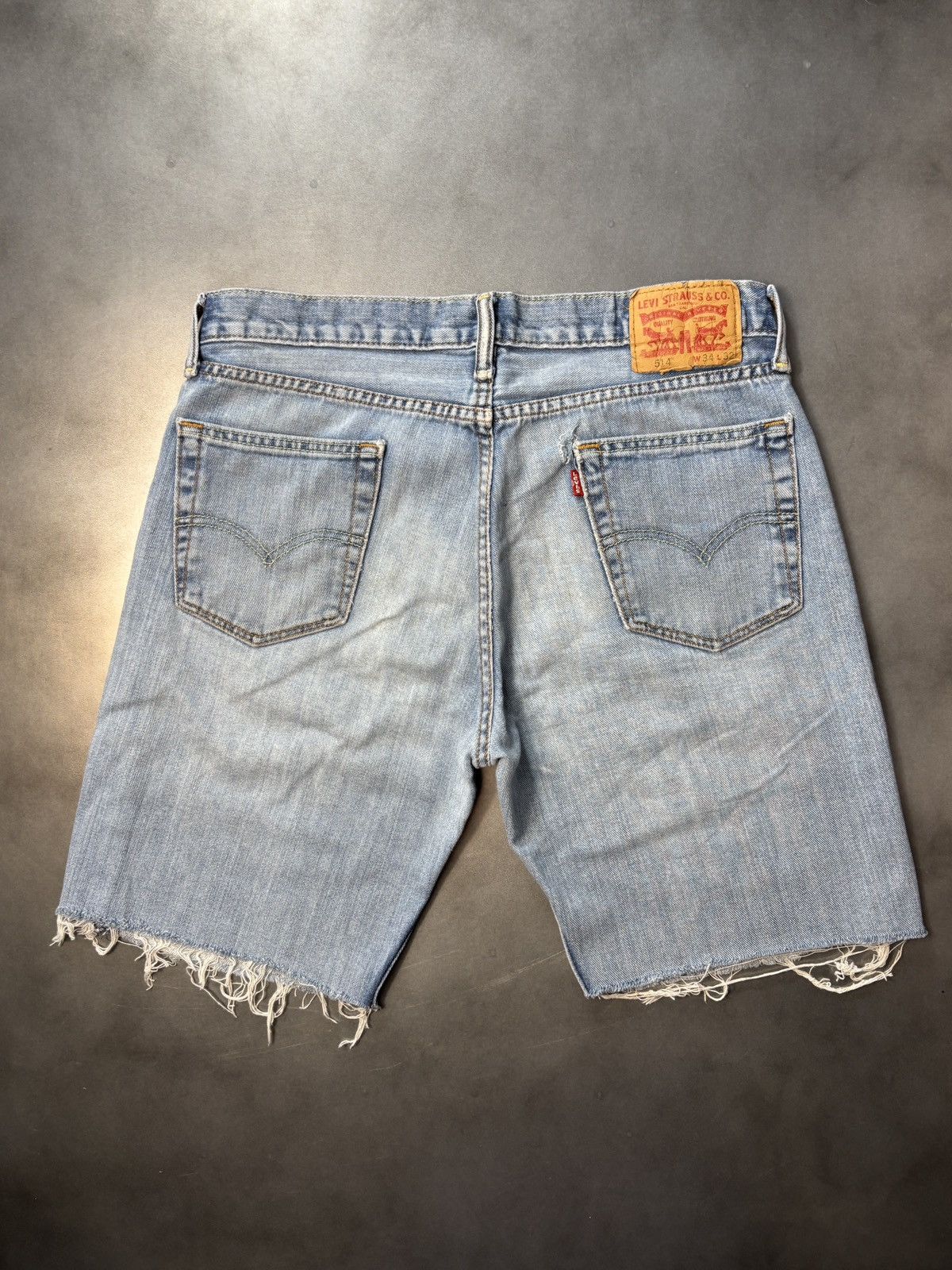 Levi's Levis Jean Shorts Cut Off Jorts Raw Hem Blue Denim Jeans 34 Size US 32 / EU 48 - 10 Thumbnail