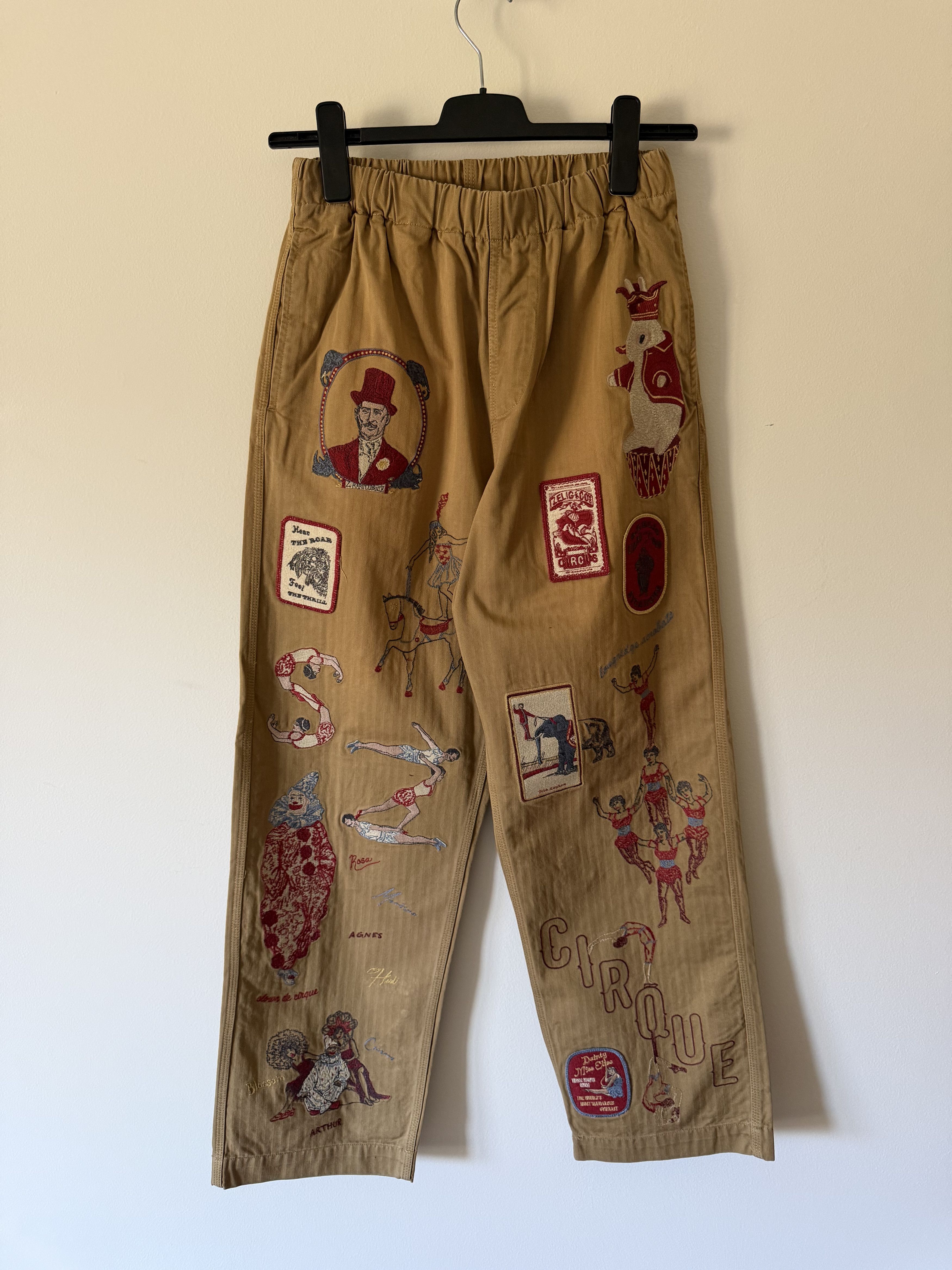 Samuel Zelig Samuel Zelig Cirque Embroidered Pants in Beige Size US 32 / EU 48 - 1 Thumbnail