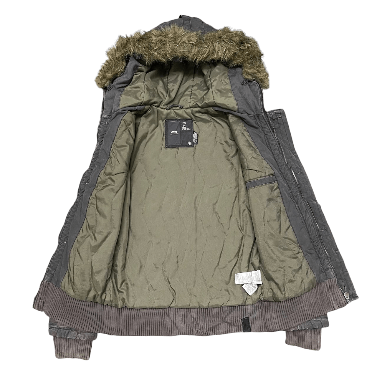 G-Star Vintage G Star Raw Denim 3301 Tactical Fur Hooded Jacket Size US XS / EU 42 / 0 - 14 Thumbnail
