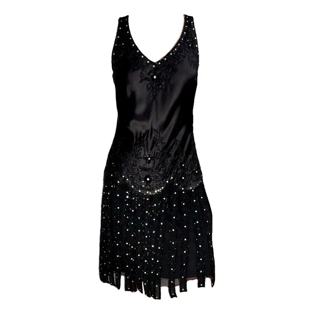 Versace Jeans Couture Versace Jeans Couture Black Silk Cocktail Dress Size 40 IT Size S / US 4 / IT 40 - 2 Thumbnail