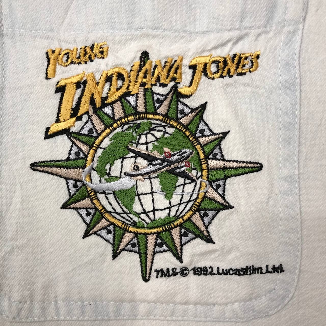 Vintage T72 VTG MOVIE INDIANA JONES DENIM SHIRTS Size US L / EU 52-54 / 3 - 1 Thumbnail