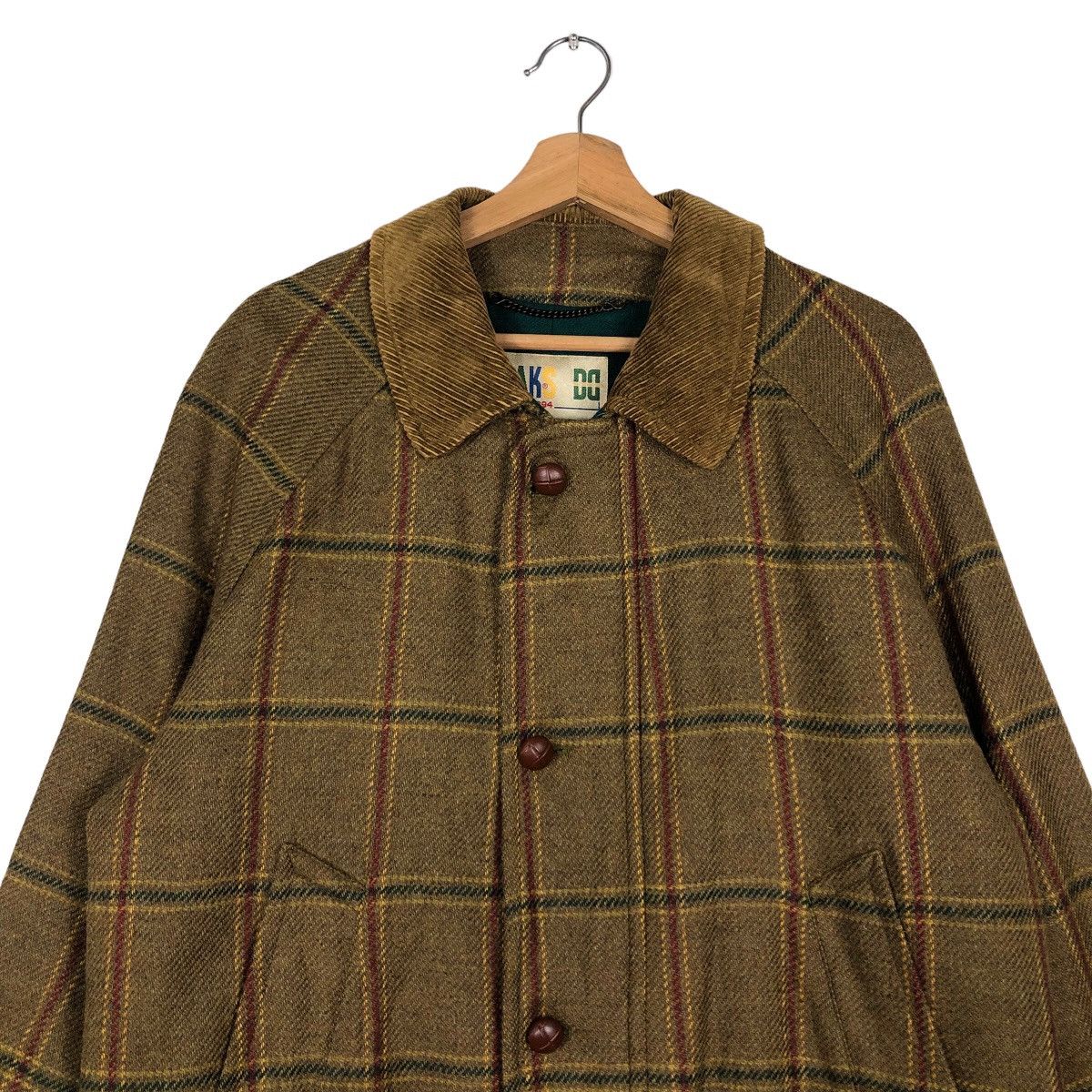 DAKS 🔥Vintage Wool Jacket Daks Fly Herringbone Tartan Design Size US M / EU 48-50 / 2 - 3 Thumbnail