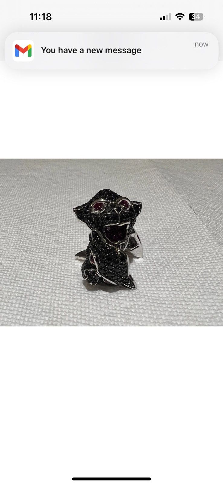 Stephen Webster Stephen Webster Gold 750 Ruby Sapphire Gargoryle Cufflinks Size ONE SIZE - 8 Thumbnail