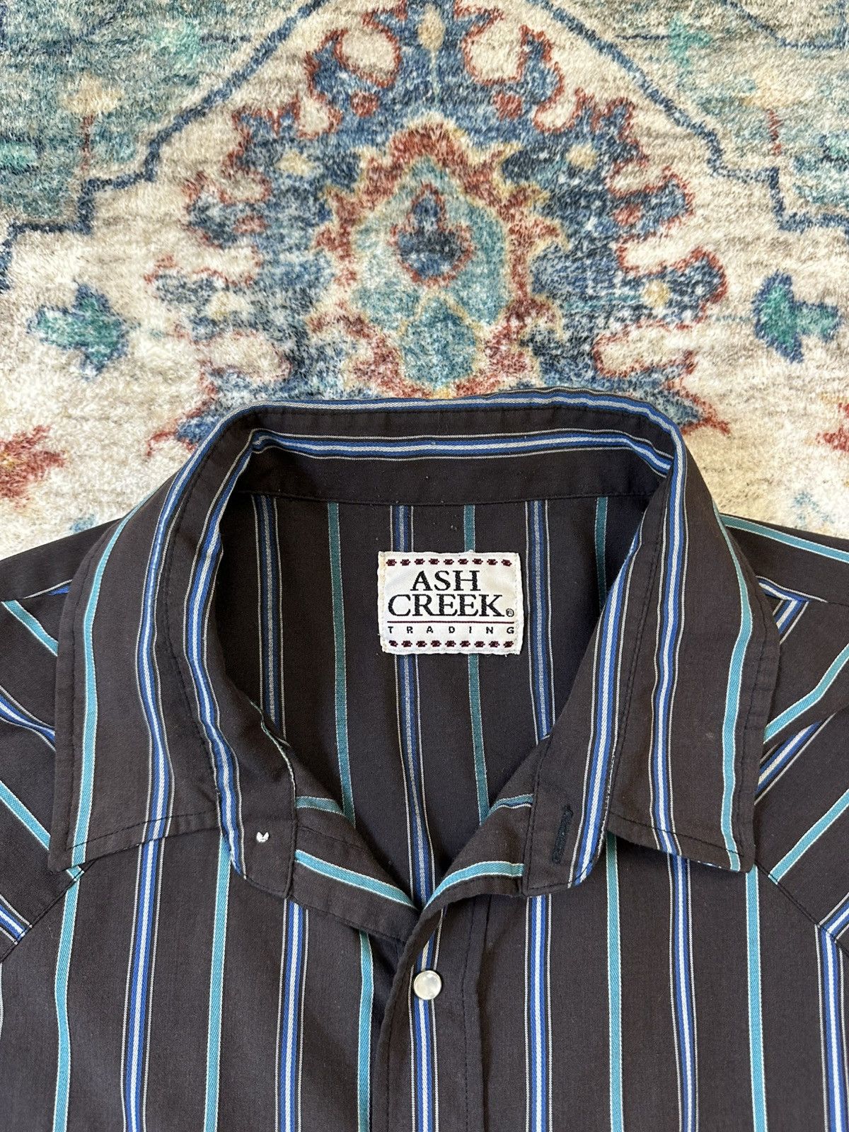 Vintage Vintage Ash Creek Trading Pin Striped Pearl Snap Shirt Size US XXL / EU 58 / 5 - 3 Thumbnail