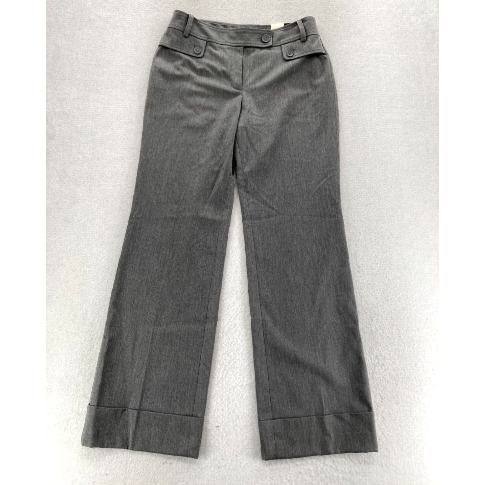 Ann Taylor Ann Taylor LOFT Ann Trouser Women's 6 Gray Stretch Fabric Boot Cut Mid Rise NWT Pants Size 28" / US 6 / IT 42 - 2 Thumbnail
