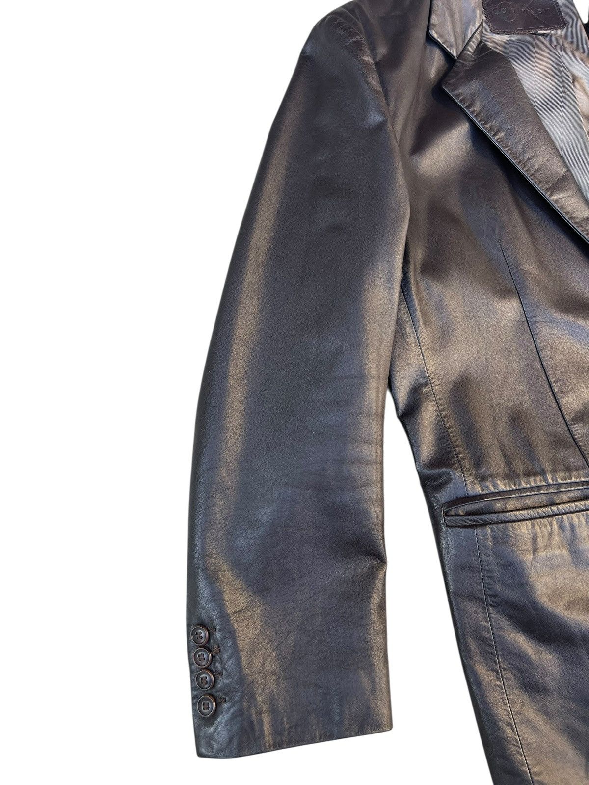 Calvin Klein Vintage CK Calvin Klein Italy Leather Coat Blazer Jacket Size US M / EU 48-50 / 2 - 8 Thumbnail