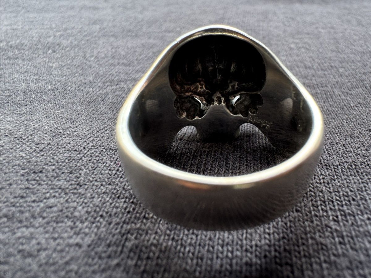 Other Ape Object Sterling Silver Skull Ring - Half-Jaw Design Size ONE SIZE - 3 Thumbnail
