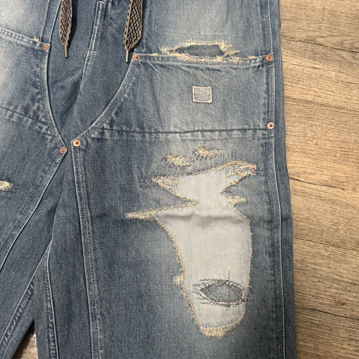 Kapital 14OZ DENIM W-KNEE EASY BAGGY PANTS (DIXIE LUMBER REMAKE) Size US 34 / EU 50 - 2 Thumbnail