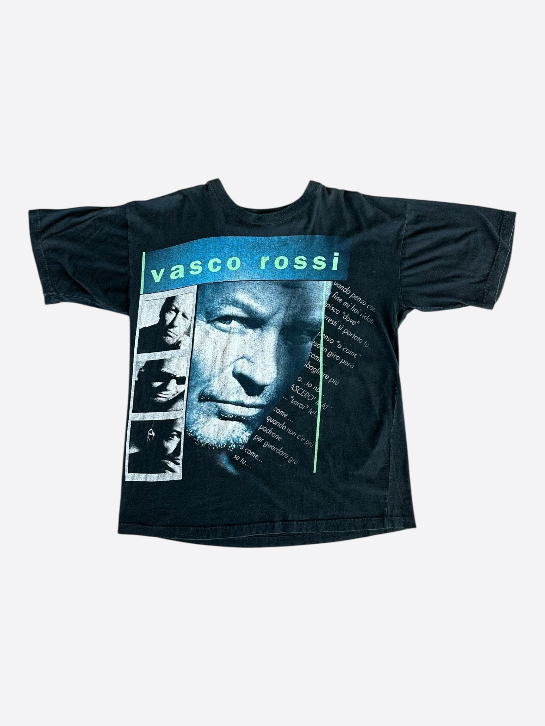 Vintage Vintage Black Vasco Rossi Graphic T-Shirt Size US L / EU 52-54 / 3 - 1 Thumbnail
