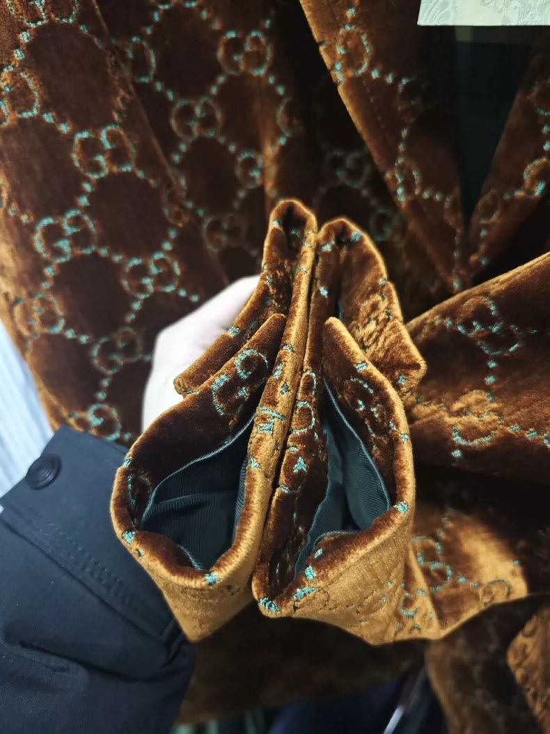 Gucci Gucci Brown Logo Print Jacket Coat-2506 Size US L / EU 52-54 / 3 - 5 Thumbnail