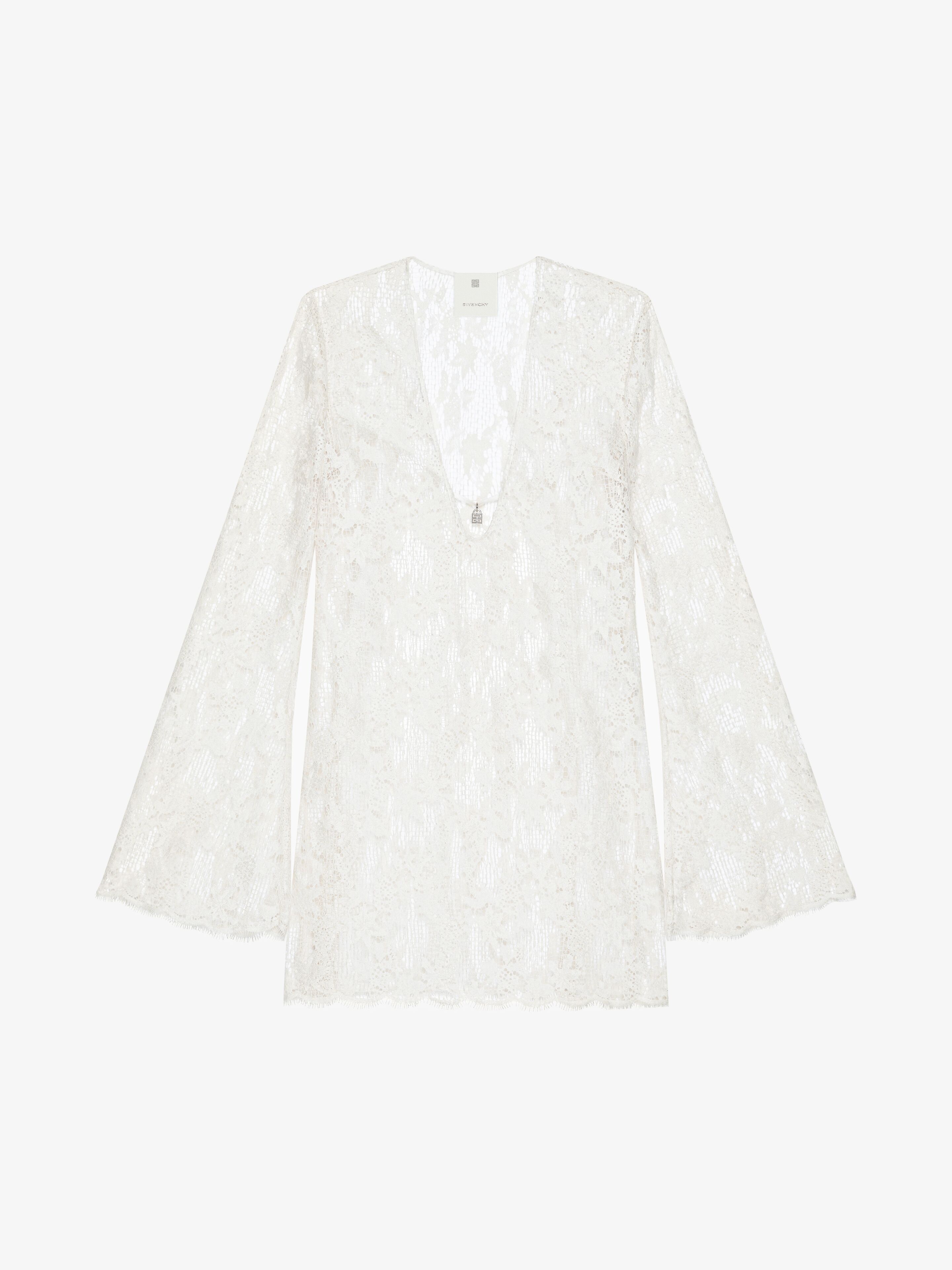 Givenchy o1srvl11e0725 Lace Dress in White Size XS / US 0-2 / IT 36-38 - 1 Thumbnail