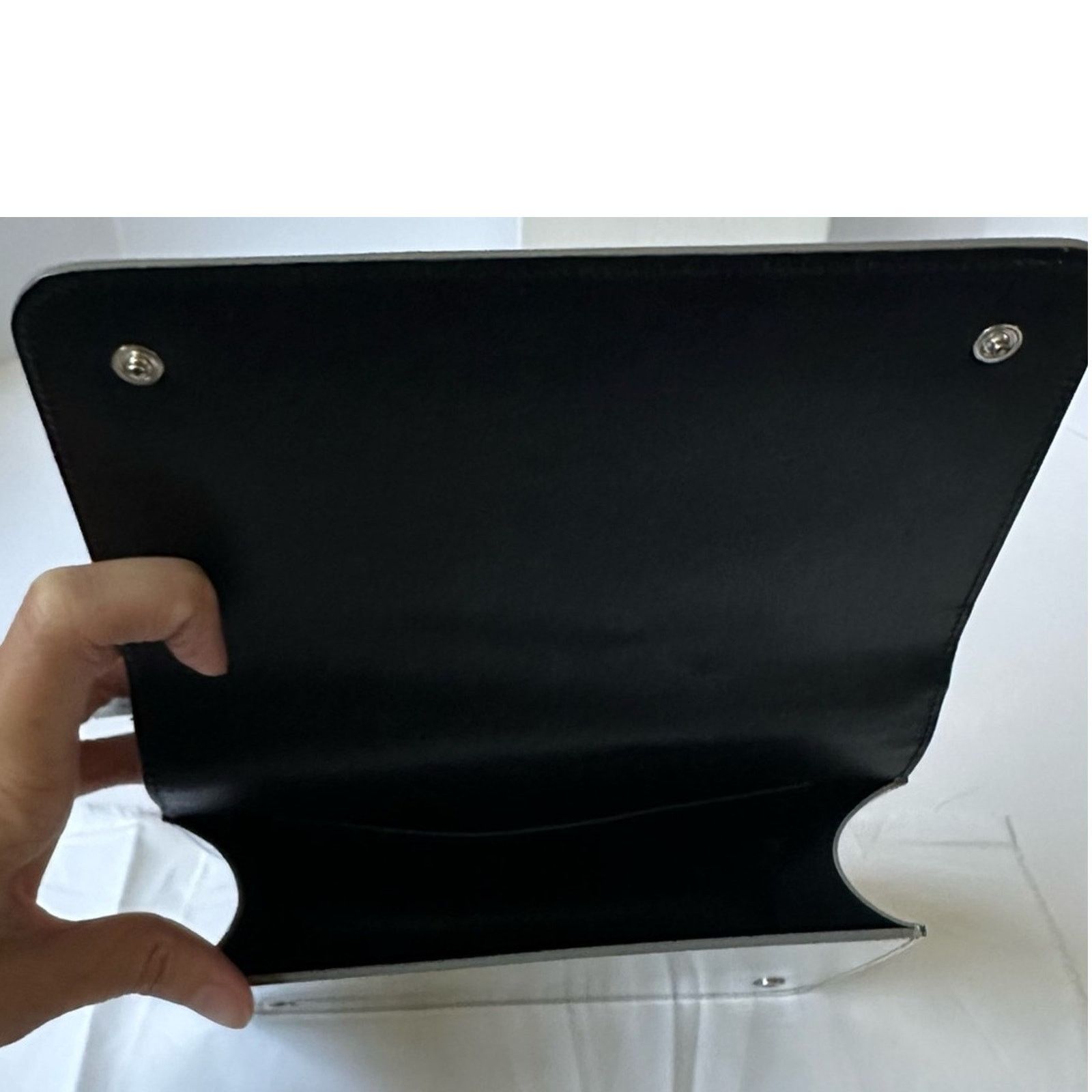 Maison Margiela MM11 SS17 Silver Reflective Mirror Leather Clutch w/ Strap Size ONE SIZE - 11 Thumbnail