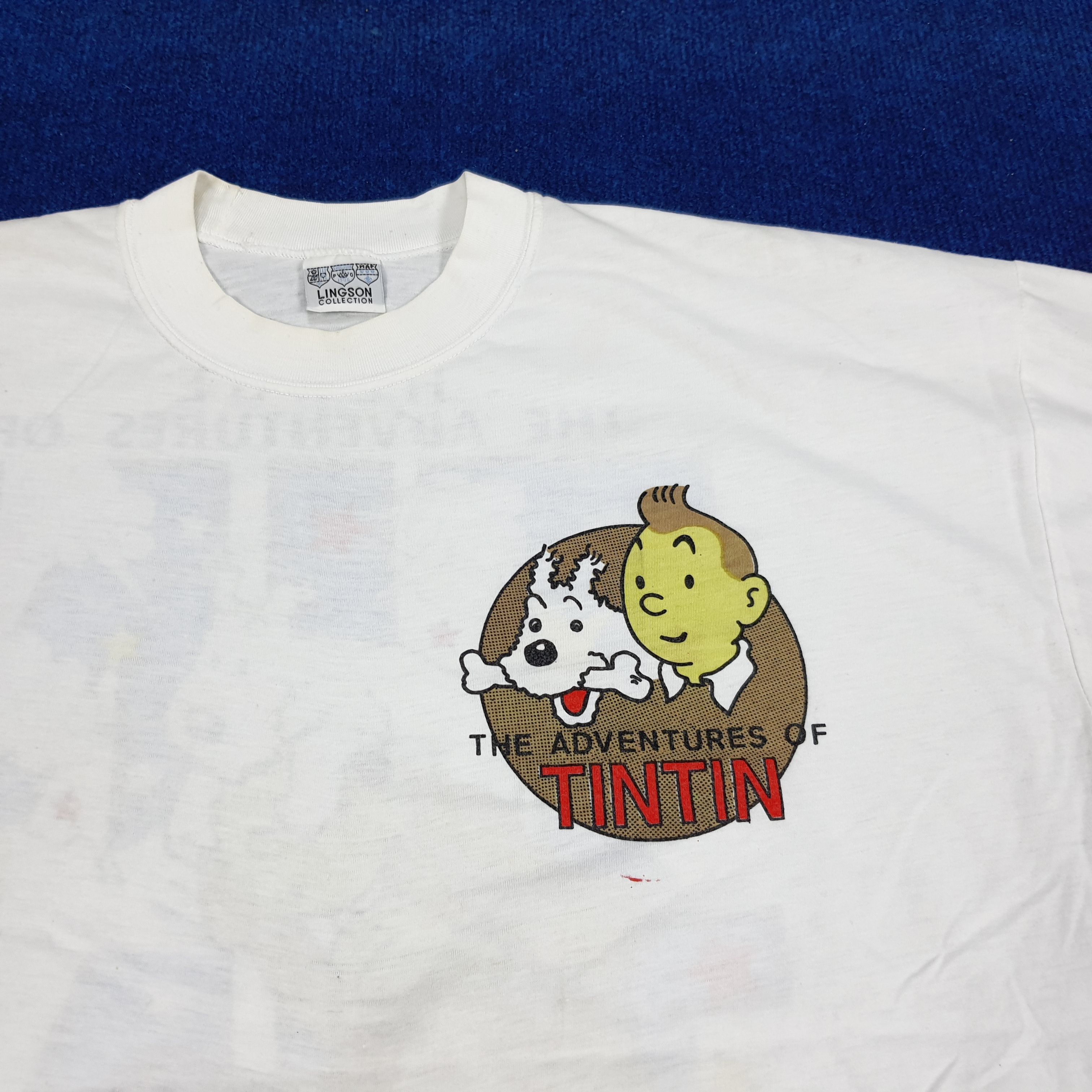 Vintage Vintage The Adventures of TinTin Herge Tshirt Size US L / EU 52-54 / 3 - 4 Thumbnail