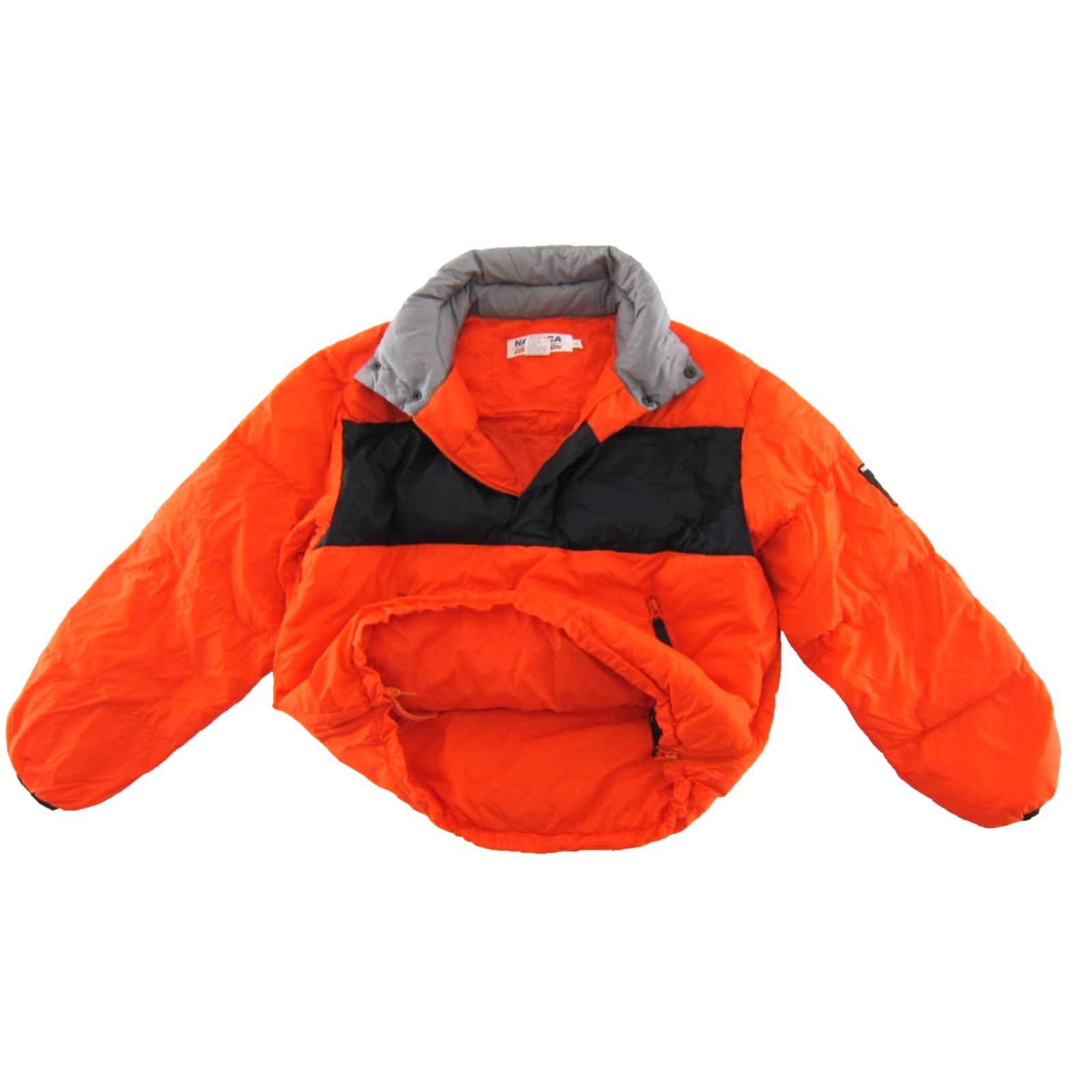 Nautica Nautica Competition Orange Blue Grey 100% Duck Down Pullover Puff Jacket Men M Size US M / EU 48-50 / 2 - 6 Thumbnail