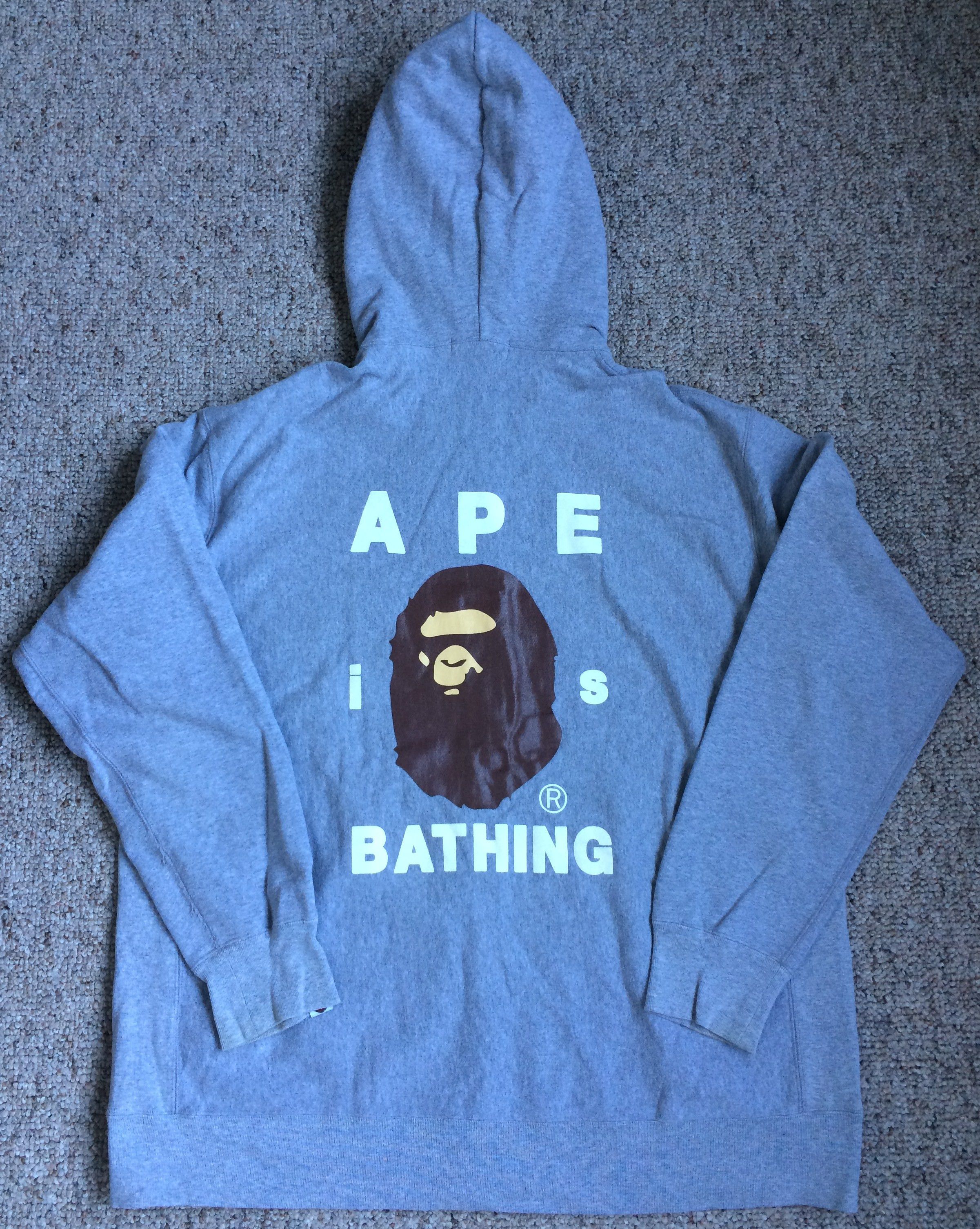 Bape OG Bape "Ape is Bathing" Full Zip Hoodie size XL Size US XL / EU 56 / 4 - 1 Thumbnail