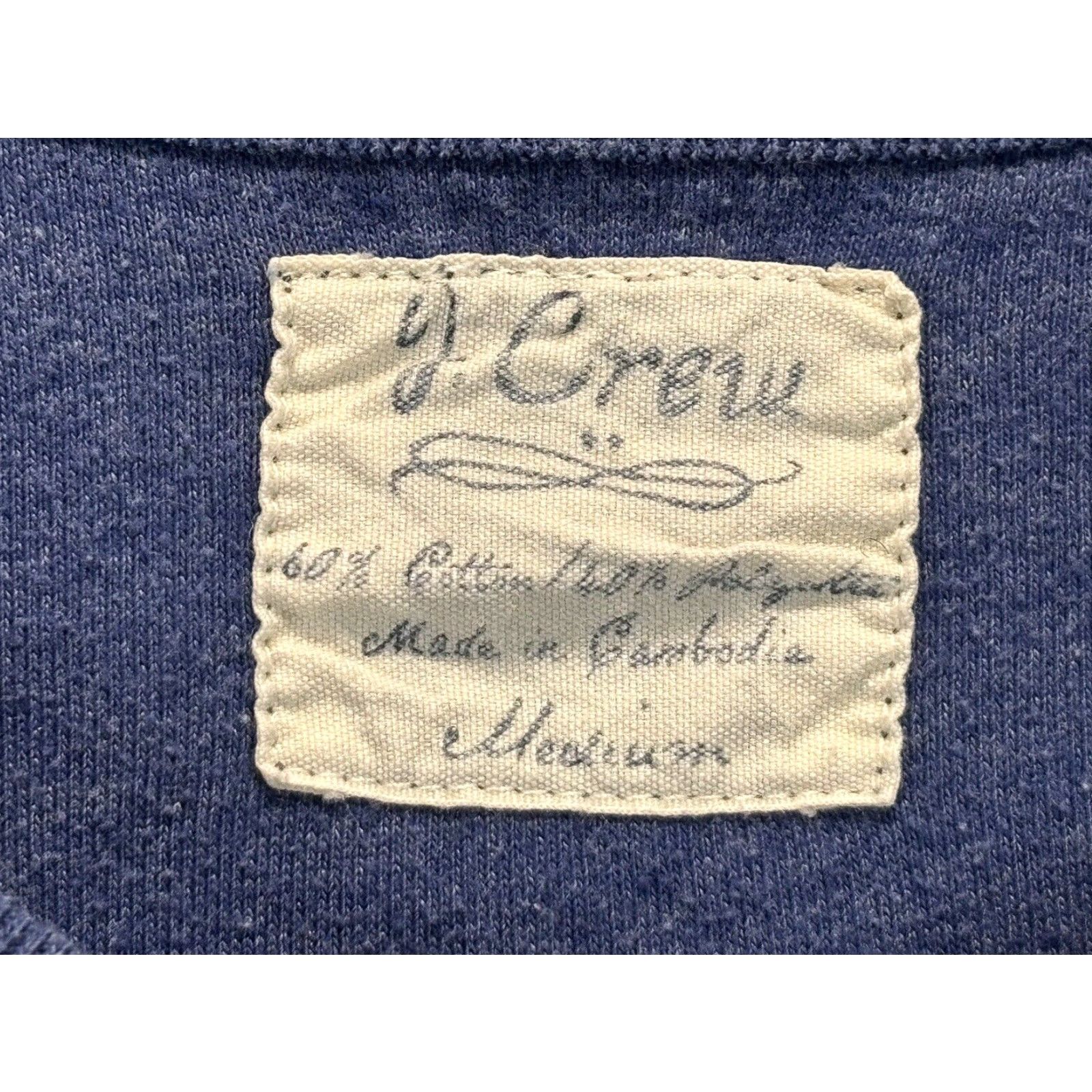 J.Crew J. Crew Henley Shirt Men's Medium Blue Cotton Blend Long Sleeve Size US M / EU 48-50 / 2 - 4 Thumbnail