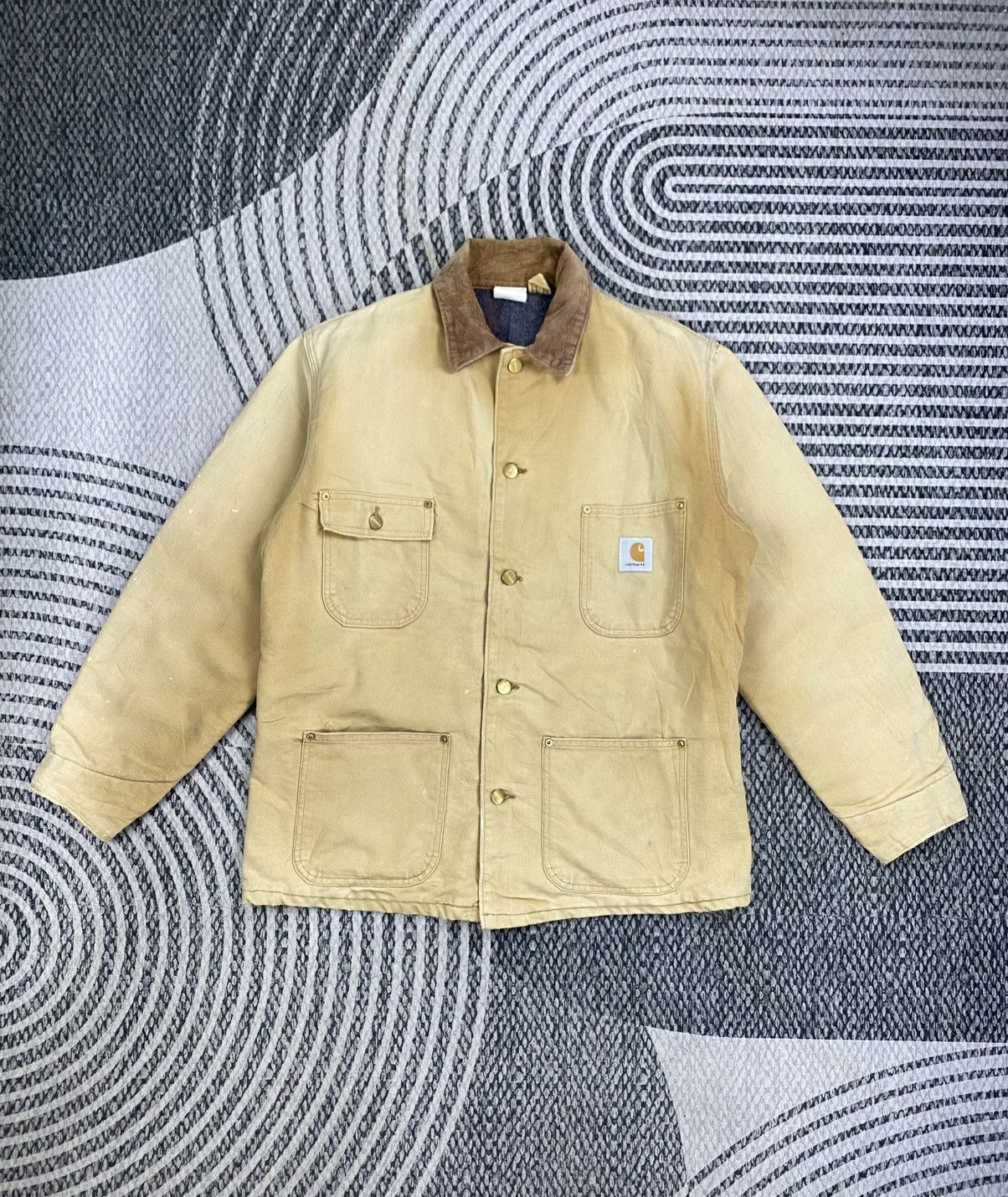 🔥80s Vintage Carhartt Michigan Sun Faded Workwear Jacket