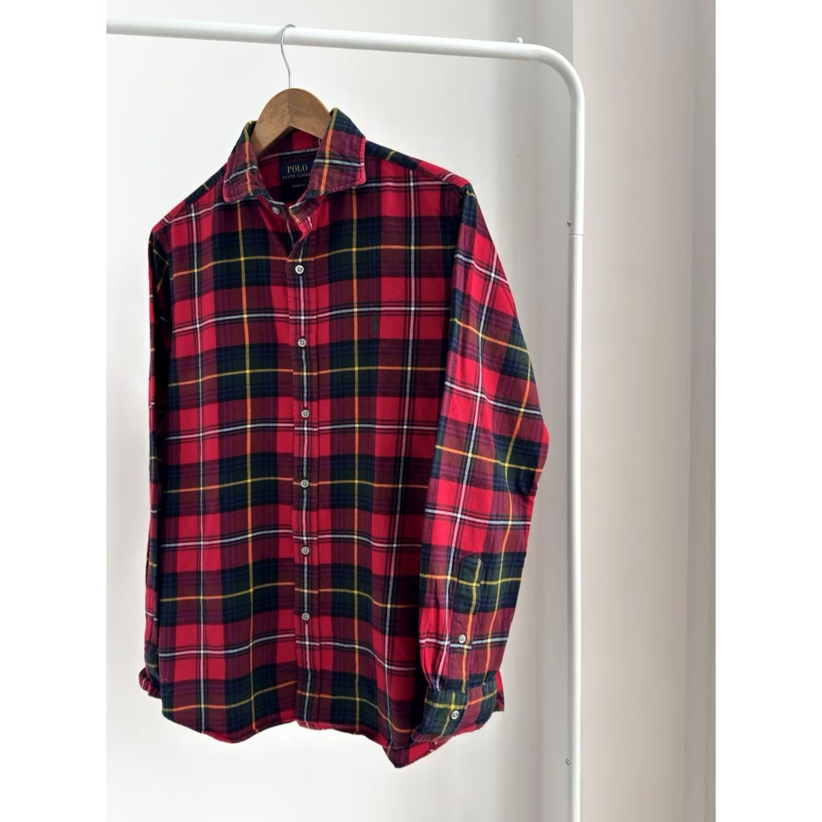 Polo Ralph Lauren VINTAGE Polo Ralph Lauren Shirt Plaid Checked Button-Up Red Men M Size US M / EU 48-50 / 2 - 6 Thumbnail