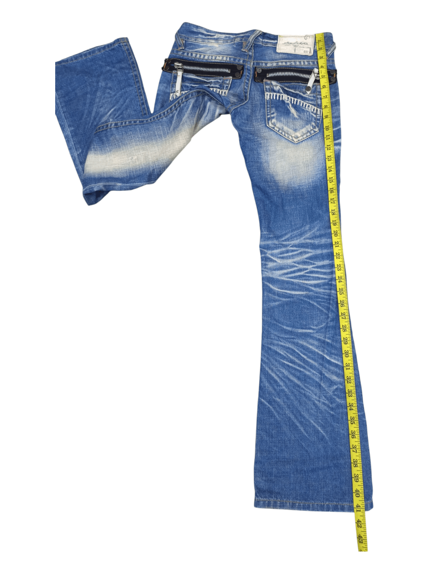 Japanese Brand LOLITA Zipper Back Pocket Low Rise Flare Jeans Size US 26 / EU 42 - 21 Thumbnail