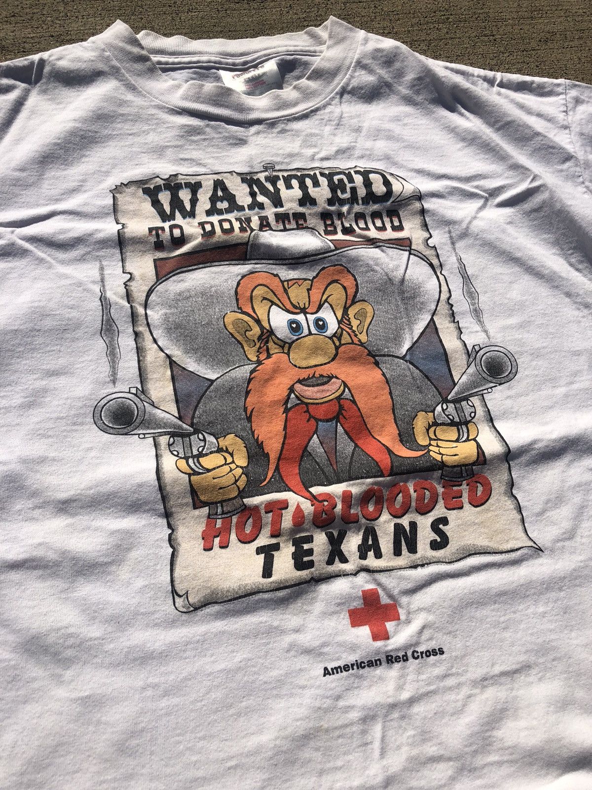 Vintage Vintage 90s Red Cross wanted blood donation tee Size US XL / EU 56 / 4 - 2 Thumbnail