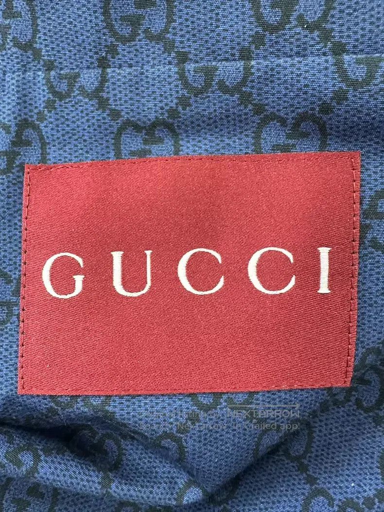 Gucci Gucci Dark blue full-print logo zipper jacket Size US S / EU 44-46 / 1 - 4 Thumbnail