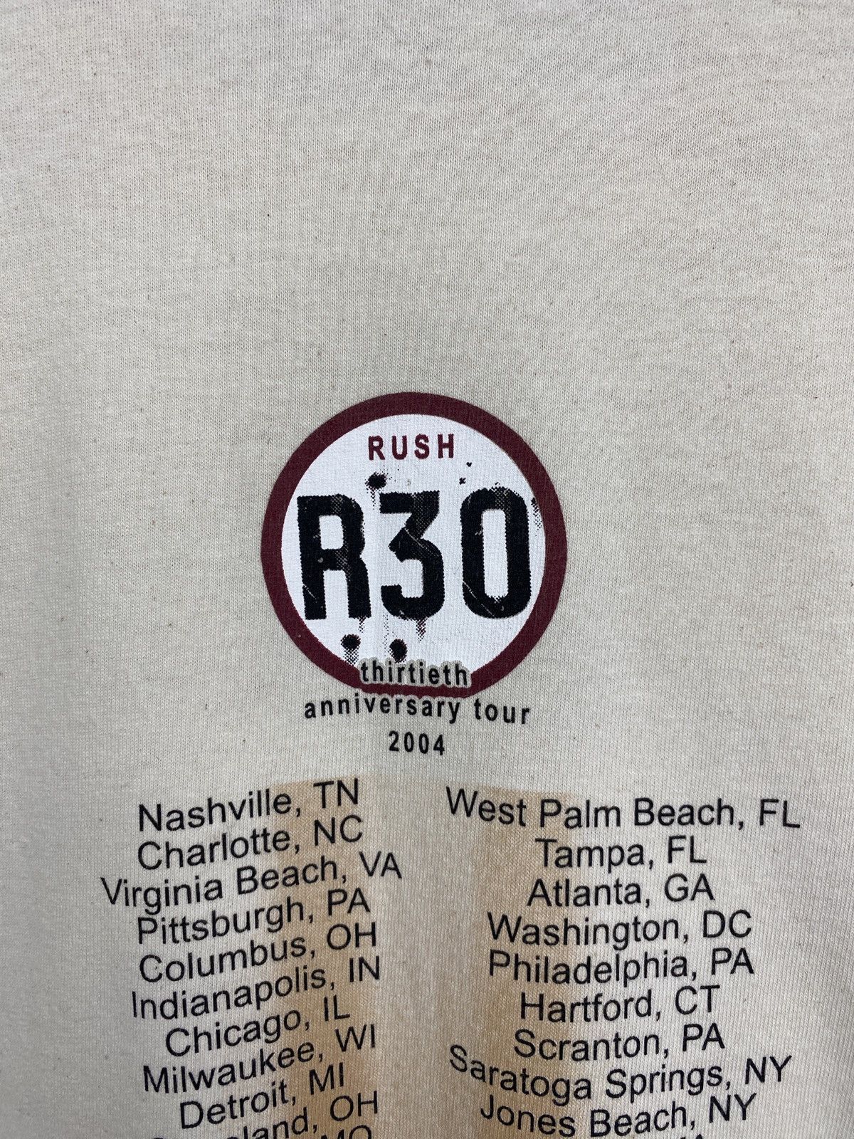 Gildan Vintage RUSH R30 Thirtieth Anniversary Tour 2004 T-Shirt Y2K Size US M / EU 48-50 / 2 - 10 Thumbnail