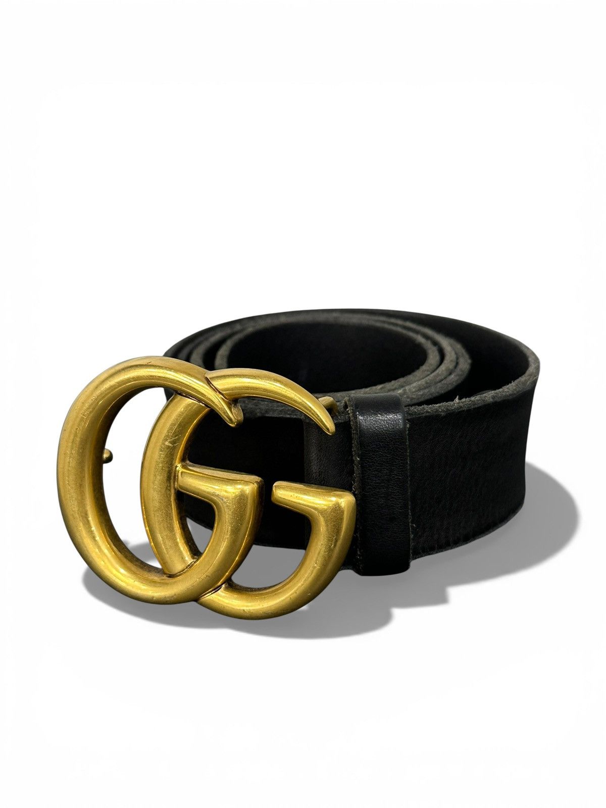 Gucci Gucci GG Black Leather Belt Size ONE SIZE - 2 Thumbnail