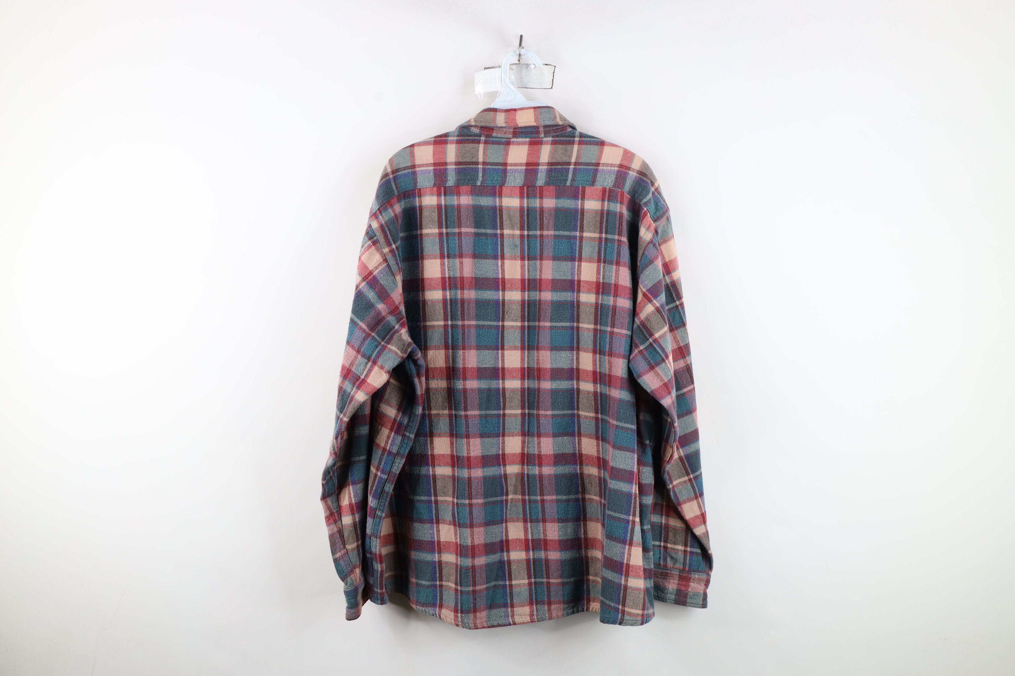 Vintage Vintage 90s Streetwear Heavyweight Button Shirt Plaid Size US XXL / EU 58 / 5 - 12 Thumbnail
