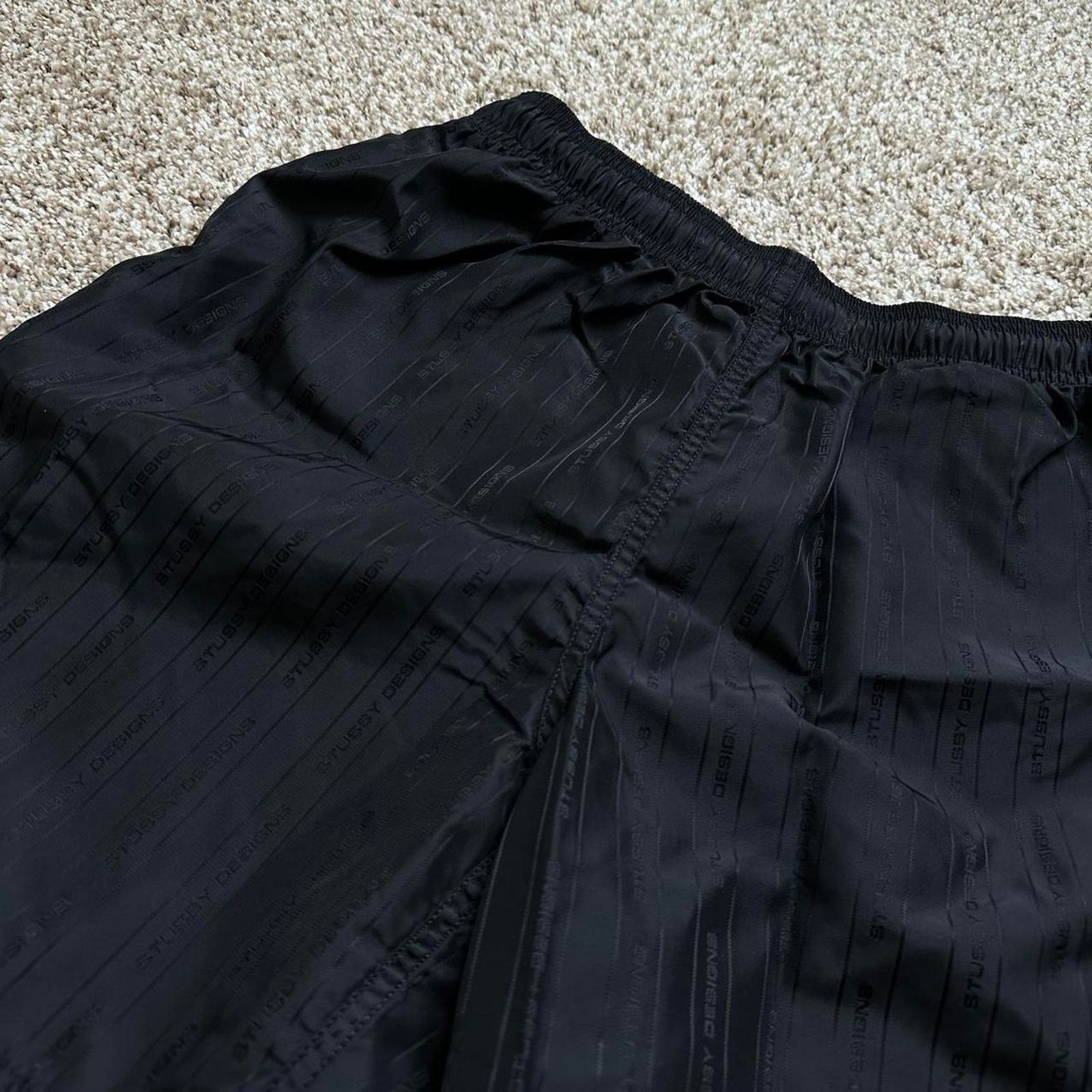 Stussy Black striped Stussy Swim Suit Bathing Suit Trunks Shorts Size US 31 - 3 Thumbnail