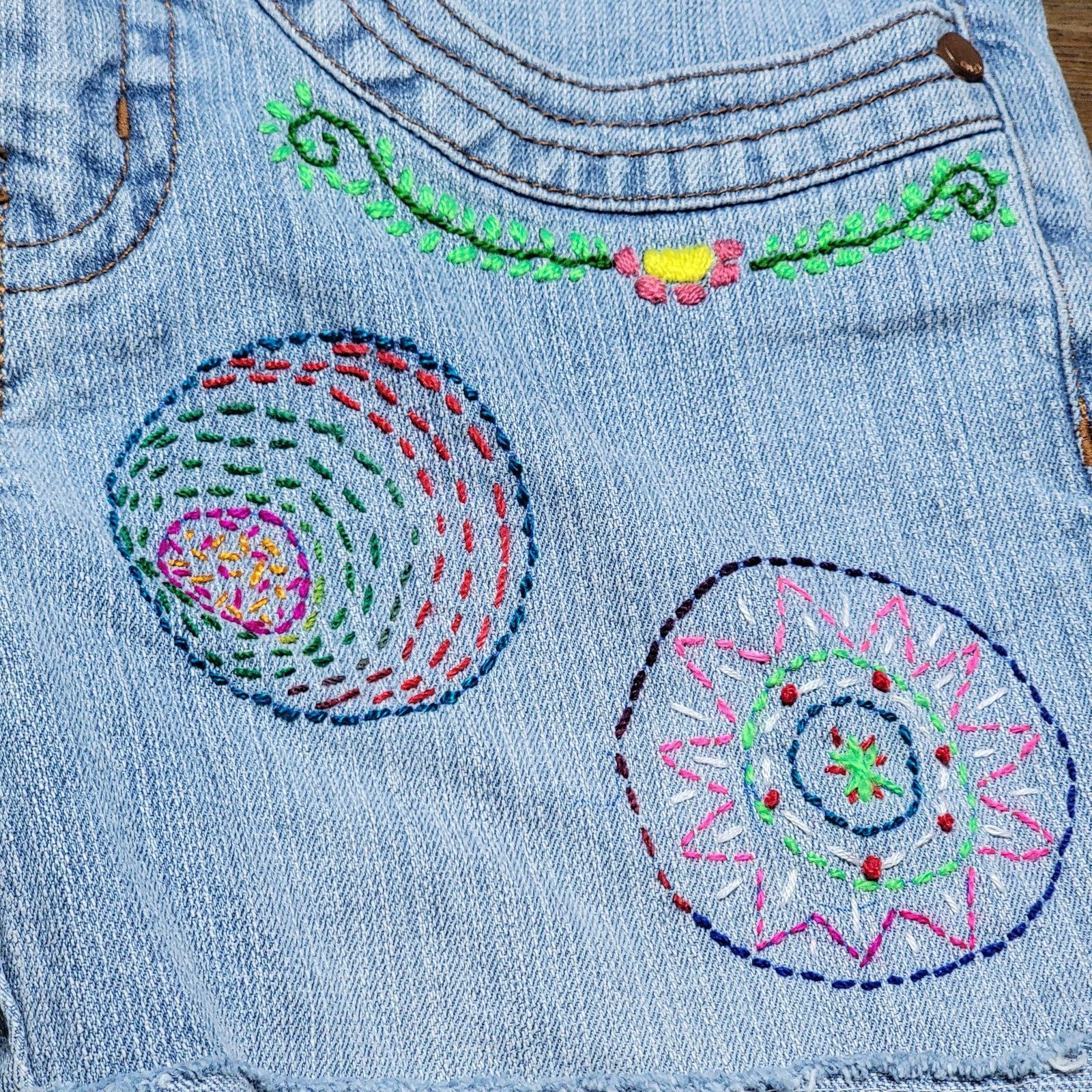 Other Glo Jeans Junior Denim Shorts w/ Embroidery - Size 3 Size 28" / US 6 / IT 42 - 3 Thumbnail