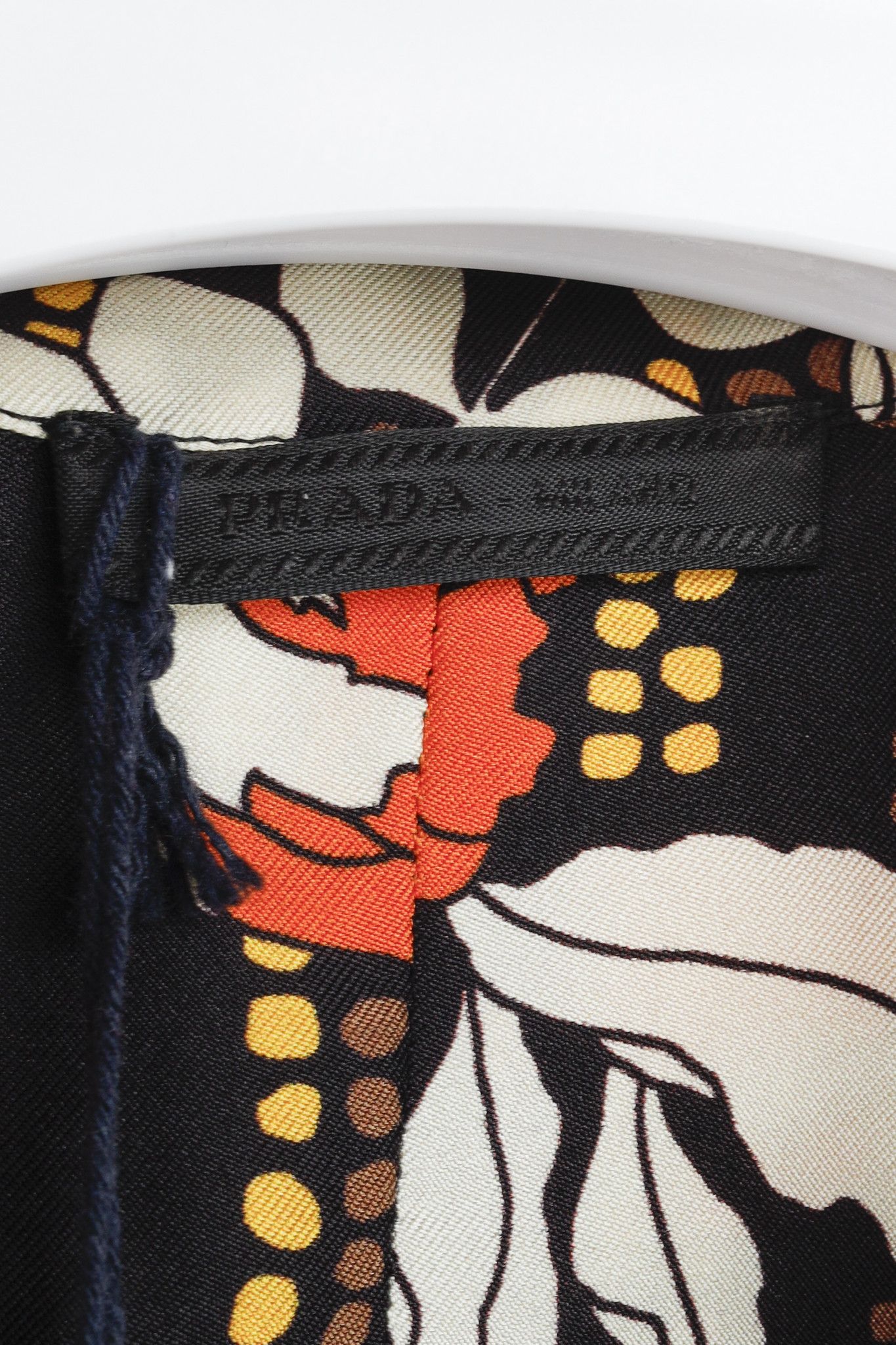 Prada Prada 2018 Orange Silk Hawaiian Print Bowling Shirt Size S / US 4 / IT 40 - 4 Thumbnail