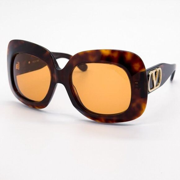 Valentino NEW VALENTINO SUNGLASSES VLS-180C HAVANA/ORANGE WOMEN EYEWEA Size ONE SIZE - 1 Thumbnail