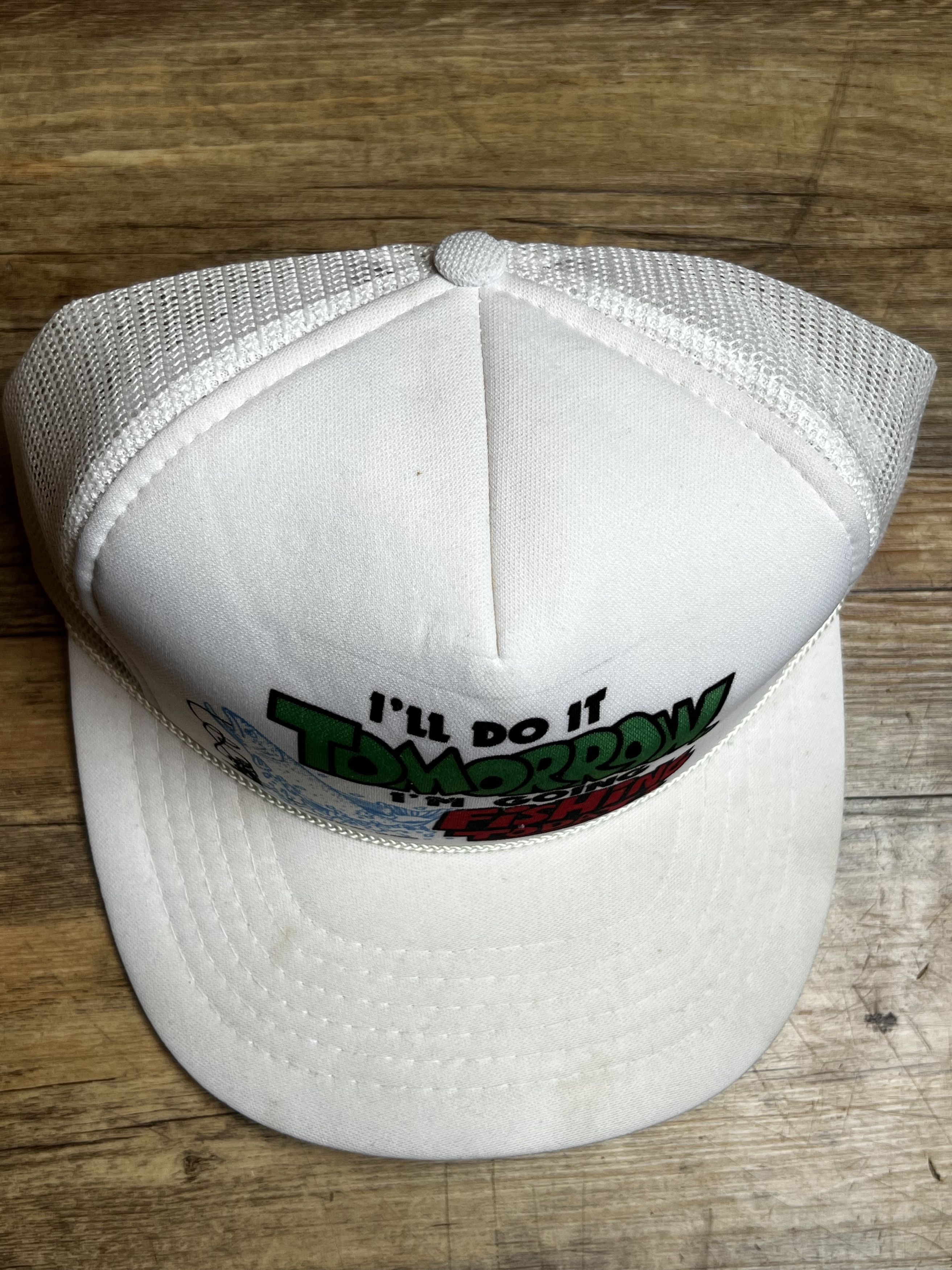 Vintage Vintage 1980's "...Going Fishing" Novelty Humor Snapback Cap Size ONE SIZE - 4 Thumbnail