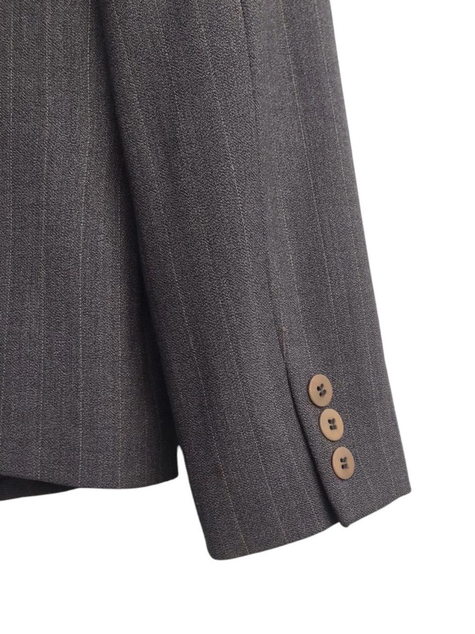 Donna Karan Donna Karan Signature Made in Italy Wool Stripe Jacket Size XS / US 0-2 / IT 36-38 - 7 Thumbnail