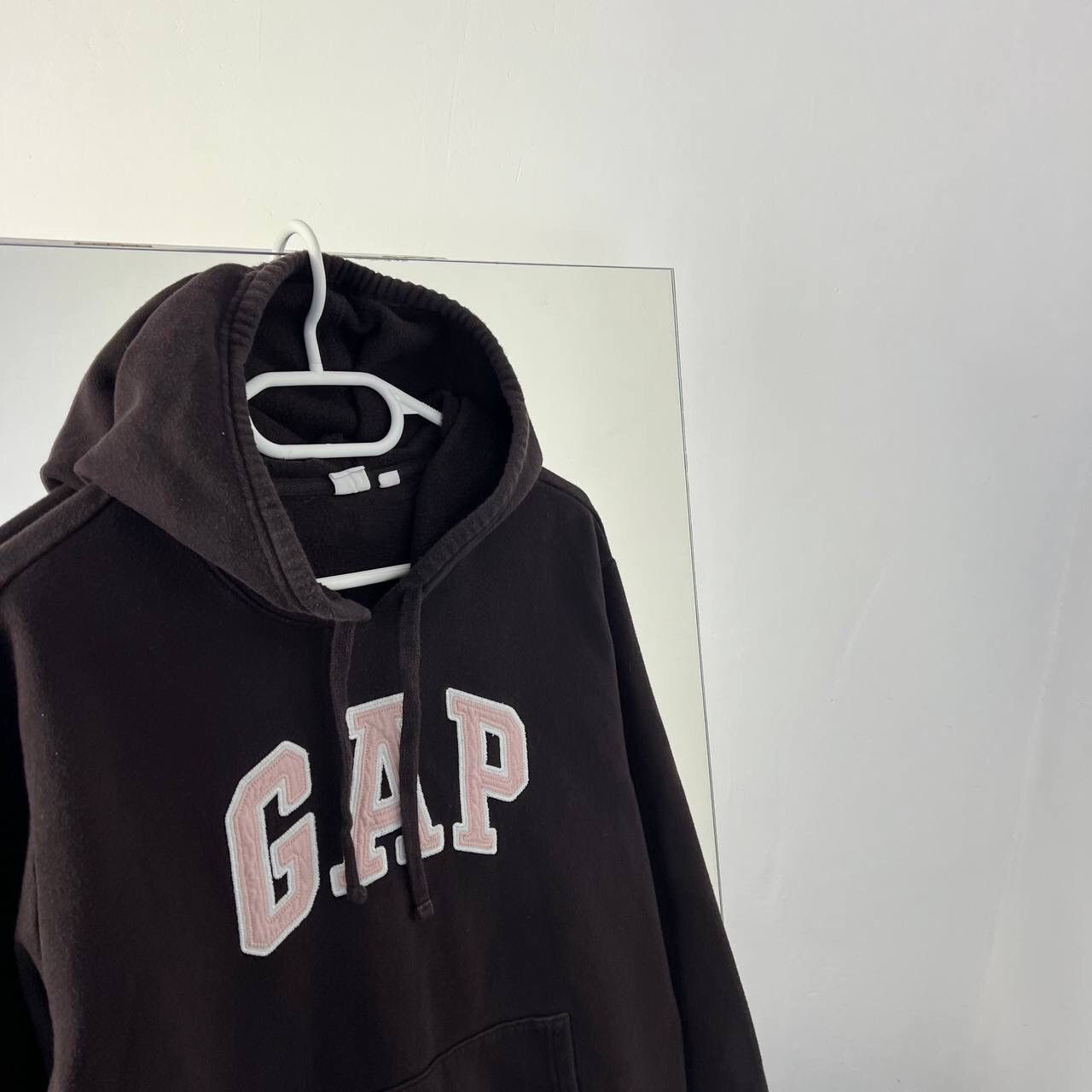 Gap Gap Vintage Baggy Fit Brown Hoodie Big Logo Y2K Style Size L / US 10 / IT 46 - 2 Thumbnail