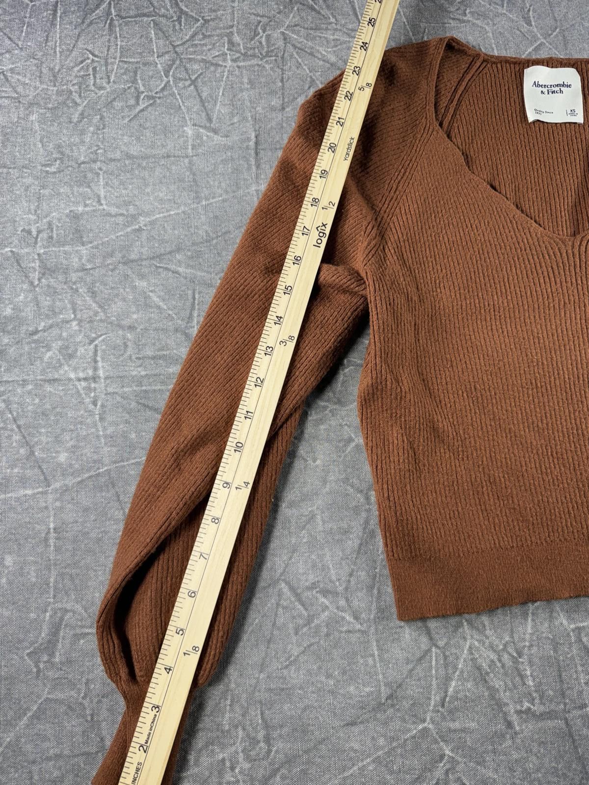 Abercrombie & Fitch Abercrombie Sweater Women's XS Brown Balloon Sleeve Size XS / US 0-2 / IT 36-38 - 5 Thumbnail